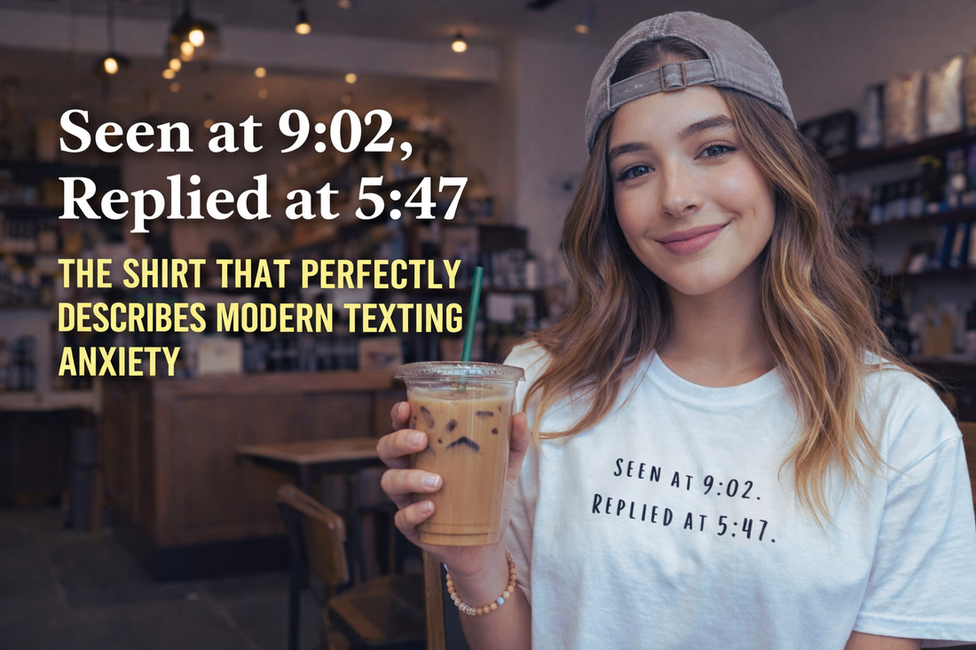 Seen at 9:02, Replied at 5:47 – The Shirt That Perfectly Describes Modern Texting Anxiety