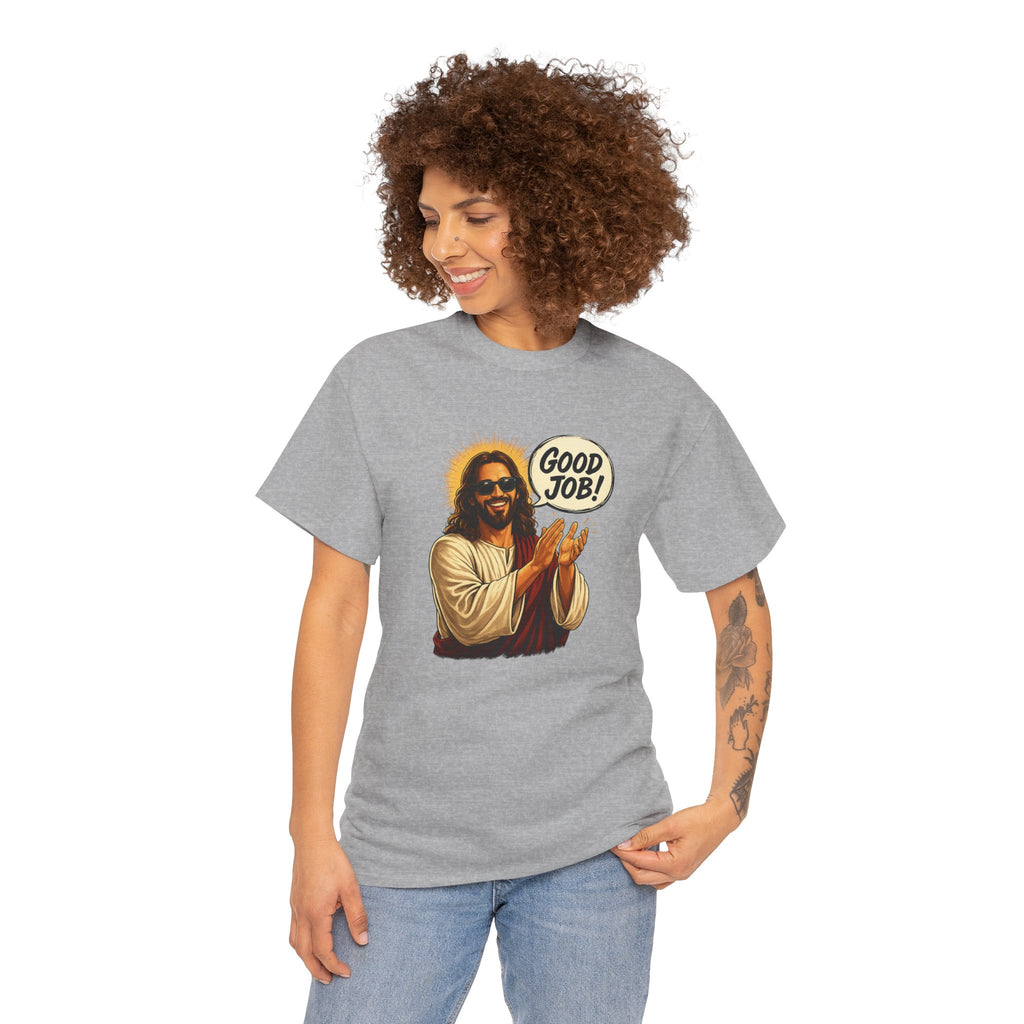 The "Good Job" Savior Graphic Tee – Ironic Streetwear / Retro Aesthetic Unisex Shirt