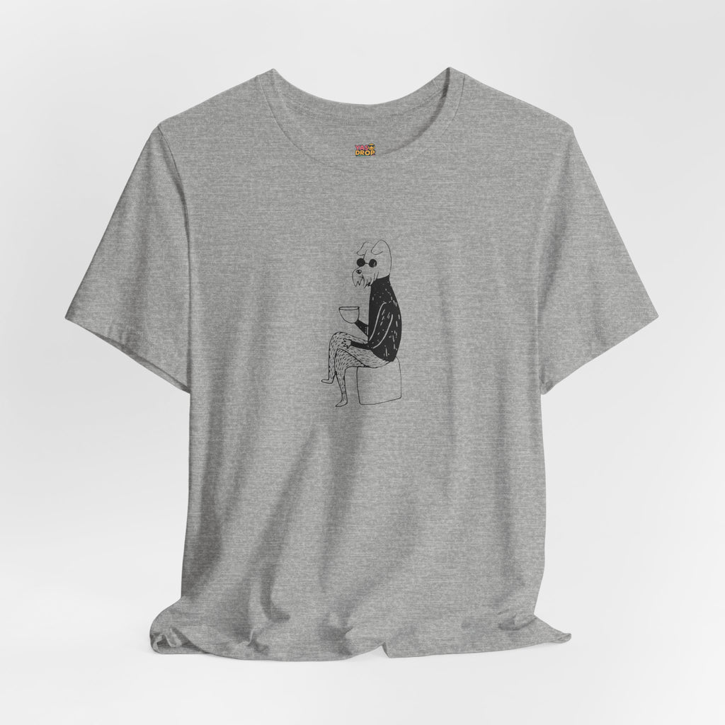 "Unbothered" Minimalist Hipster Dog Graphic Tee – Lofi Aesthetic Streetwear