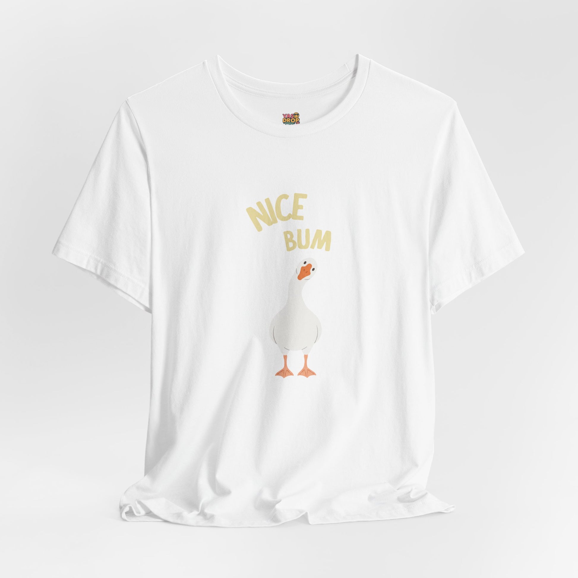 "Nice Bum" Silly Goose Graphic Tee – Ironic Minimalist Streetwear