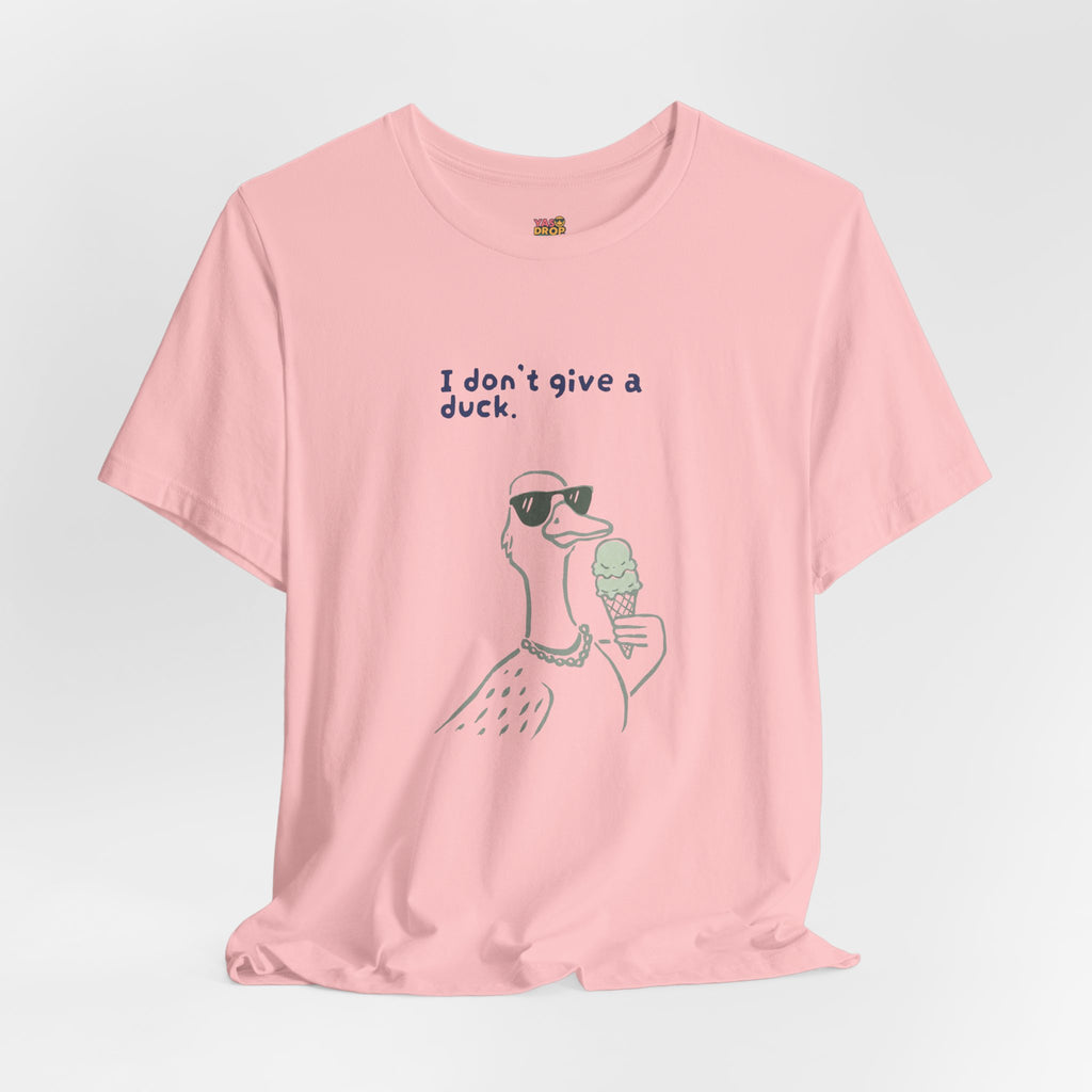 I Don't Give A Duck Graphic Tee – Ironic Minimalist Streetwear T-Shirt