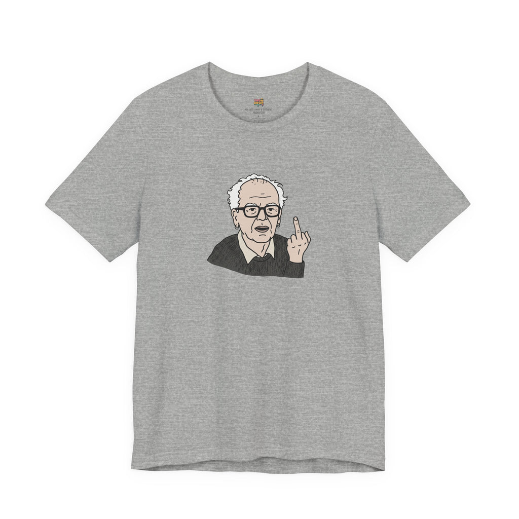 Grumpy Old Man Middle Finger Graphic Tee – Ironic Minimalist Aesthetic Streetwear T-Shirt