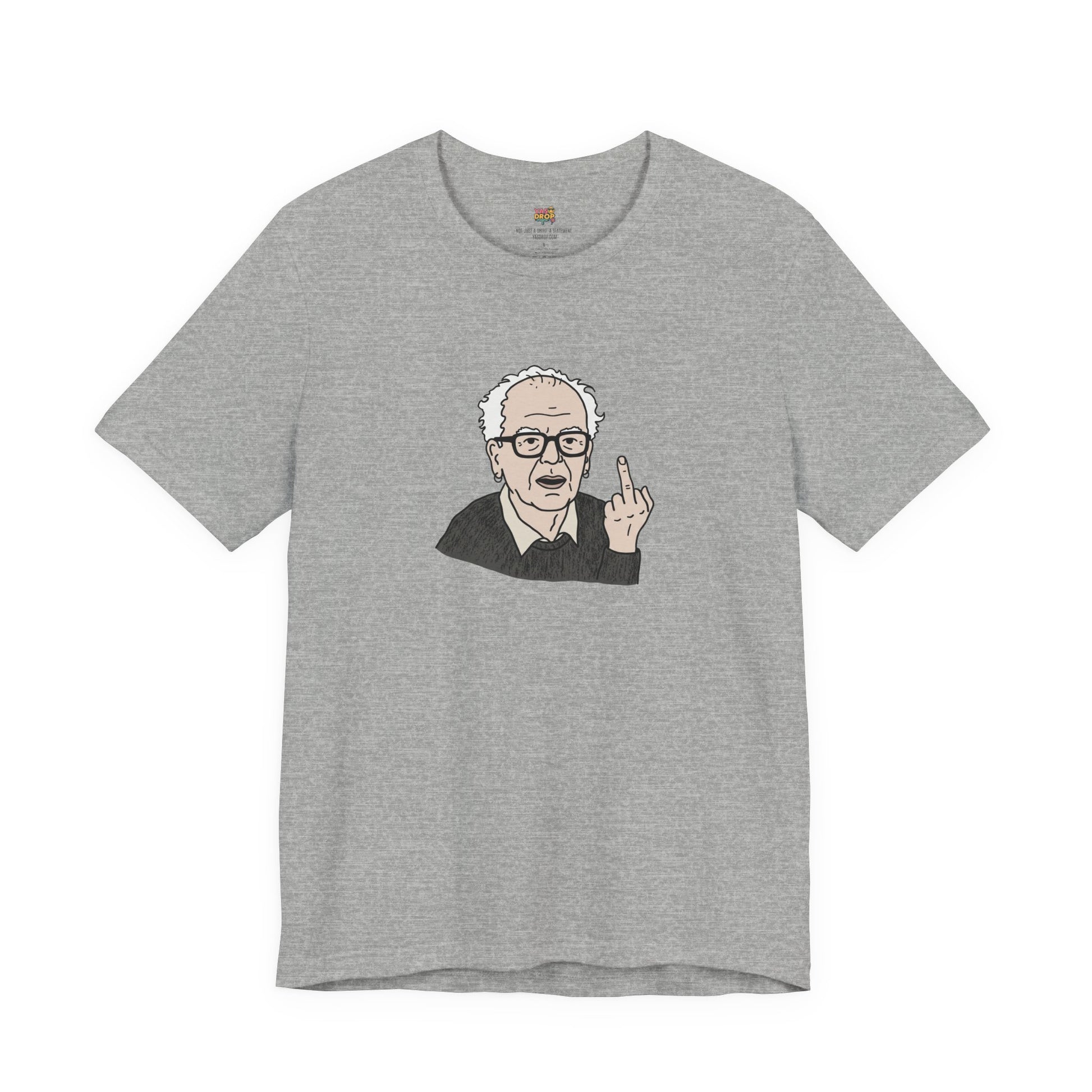 Grumpy Old Man Middle Finger Graphic Tee – Ironic Minimalist Aesthetic Streetwear T-Shirt