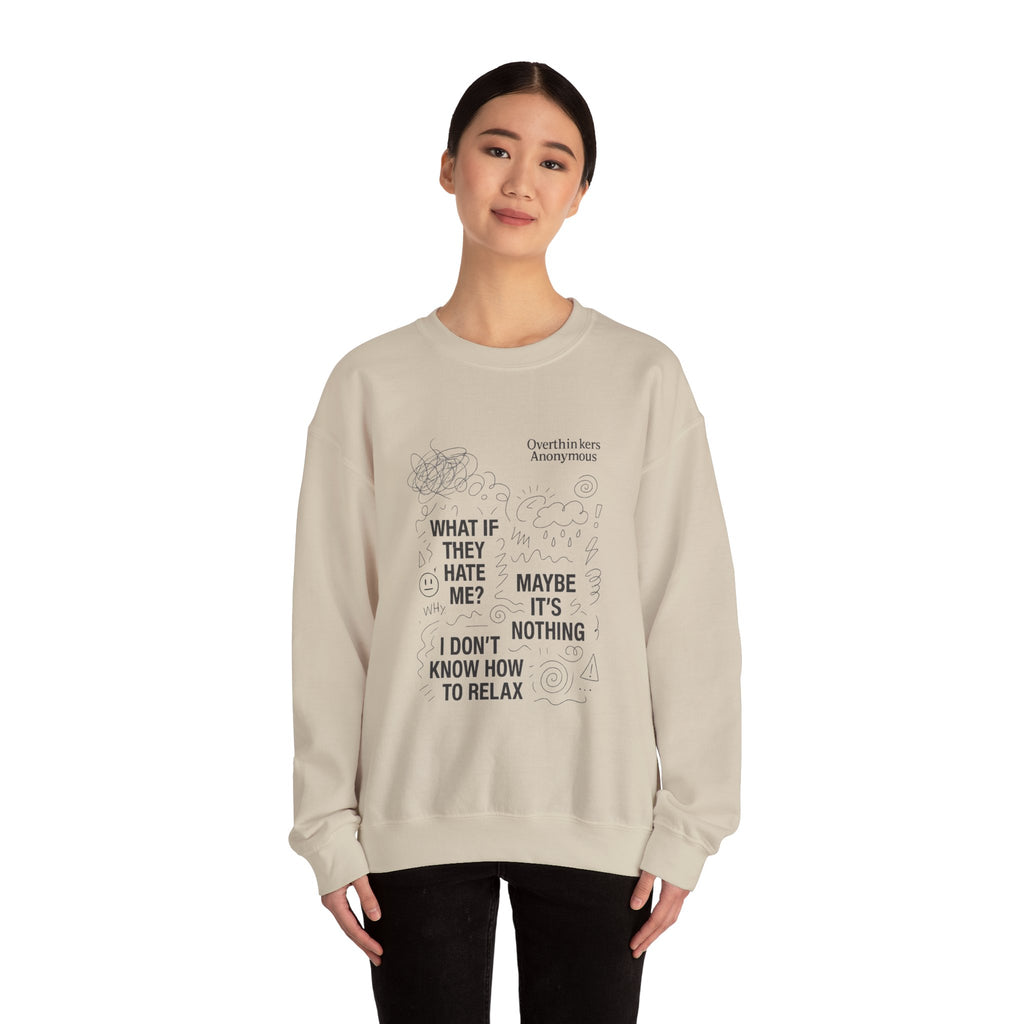 Overthinkers Anonymous Sweatshirt – Relatable Mental Health Streetwear