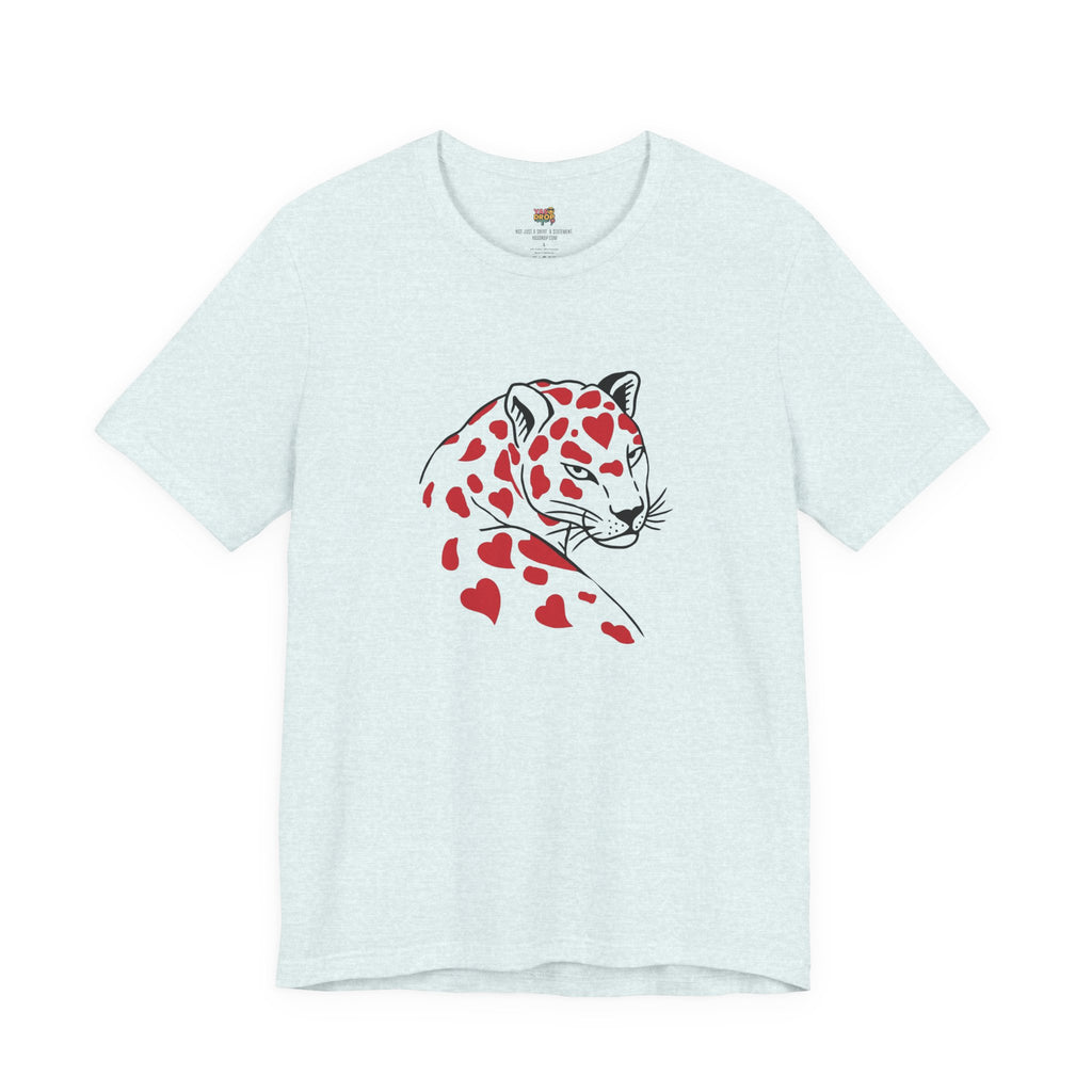 Heart Spot Leopard Graphic Tee - Aesthetic Indie Streetwear T-Shirt