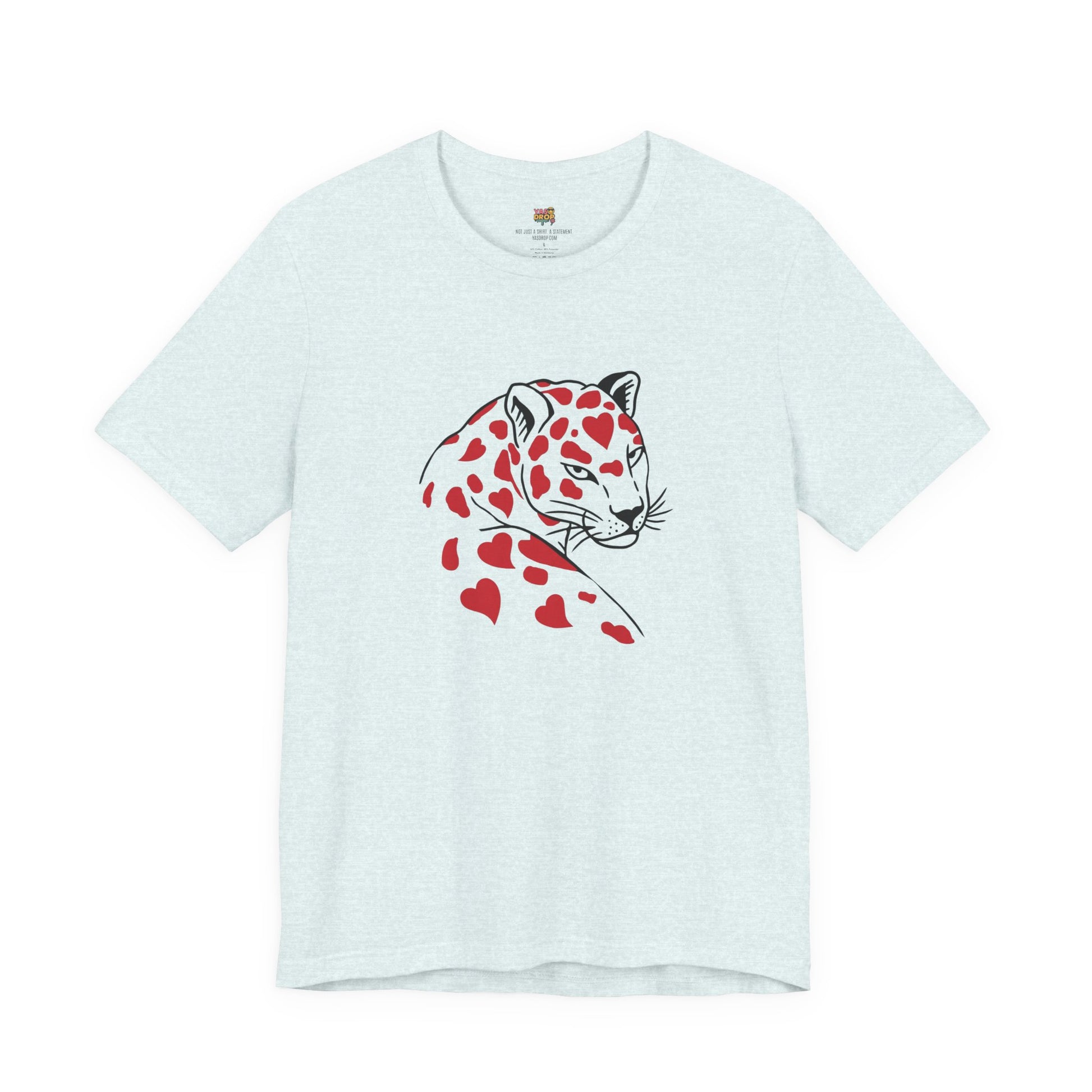 Heart Spot Leopard Graphic Tee - Aesthetic Indie Streetwear T-Shirt