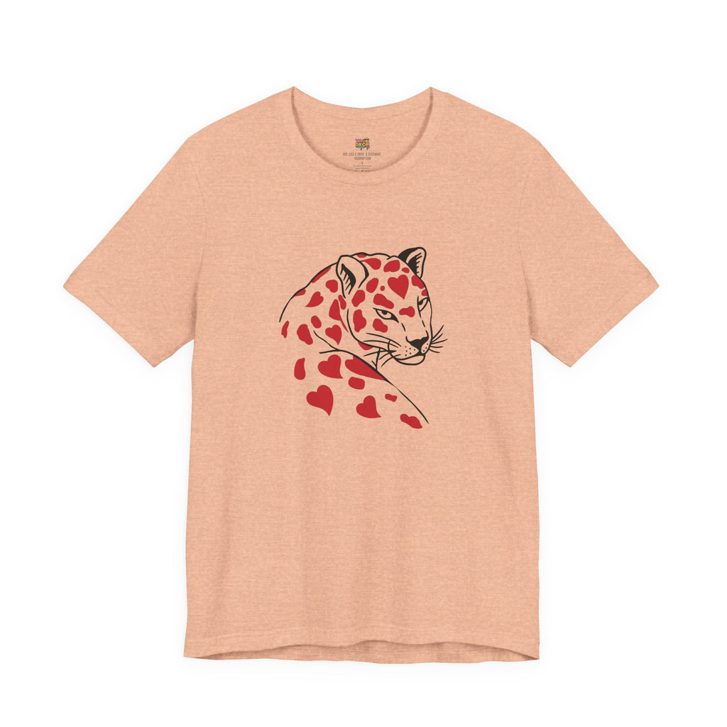 Heart Spot Leopard Graphic Tee - Aesthetic Indie Streetwear T-Shirt
