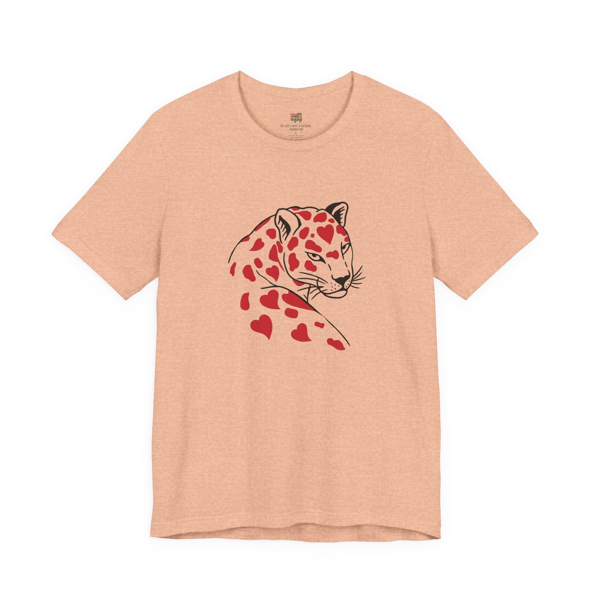 Heart Spot Leopard Graphic Tee - Aesthetic Indie Streetwear T-Shirt