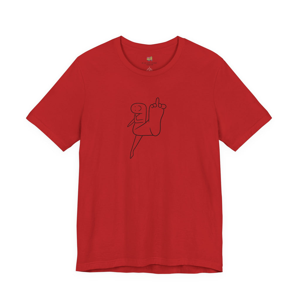 "Mood" Minimalist Graphic Tee – Ironic Middle Finger Doodle Streetwear T-Shirt