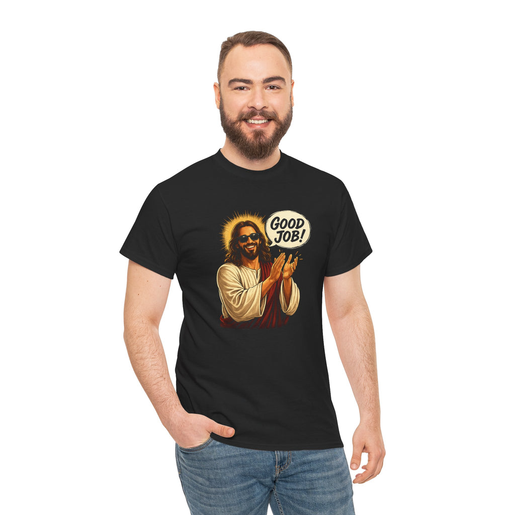 The "Good Job" Savior Graphic Tee – Ironic Streetwear / Retro Aesthetic Unisex Shirt