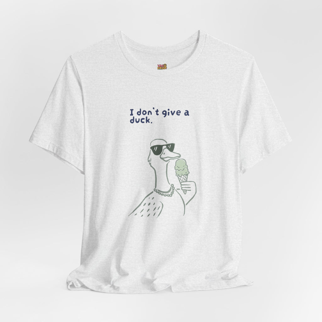 I Don't Give A Duck Graphic Tee – Ironic Minimalist Streetwear T-Shirt