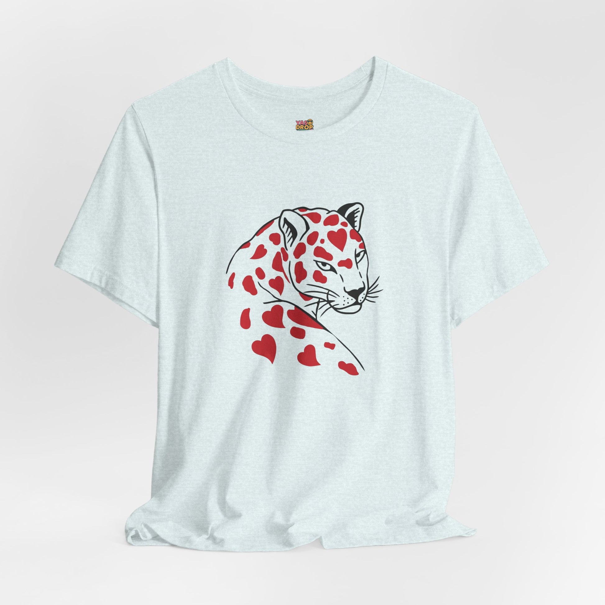 Heart Spot Leopard Graphic Tee - Aesthetic Indie Streetwear T-Shirt