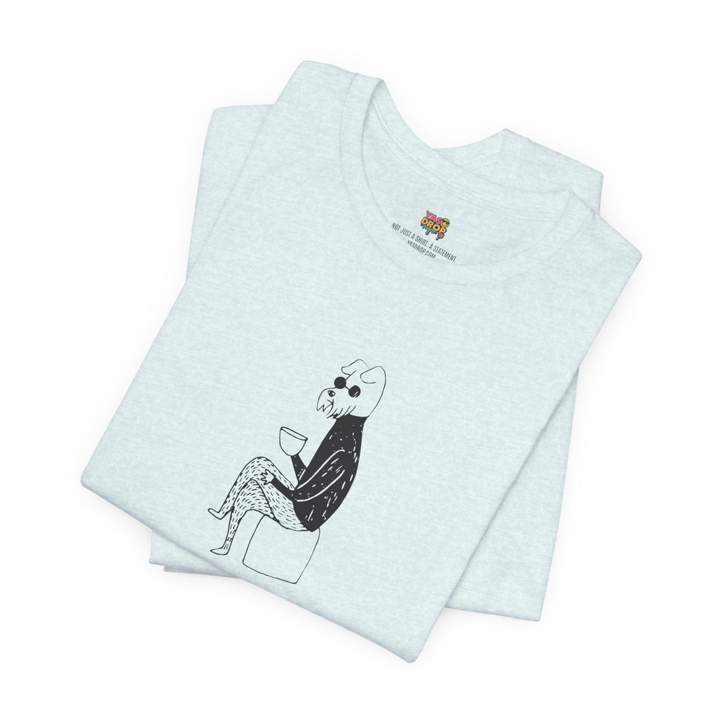 "Unbothered" Minimalist Hipster Dog Graphic Tee – Lofi Aesthetic Streetwear