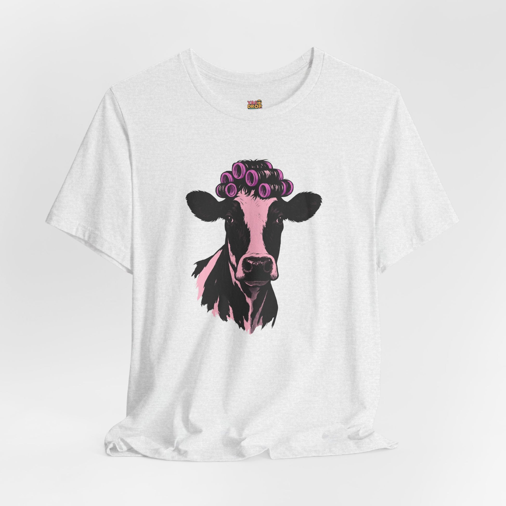 "In My Lane" Cow in Rollers Graphic Tee – Aesthetic Ironic Minimalist Streetwear
