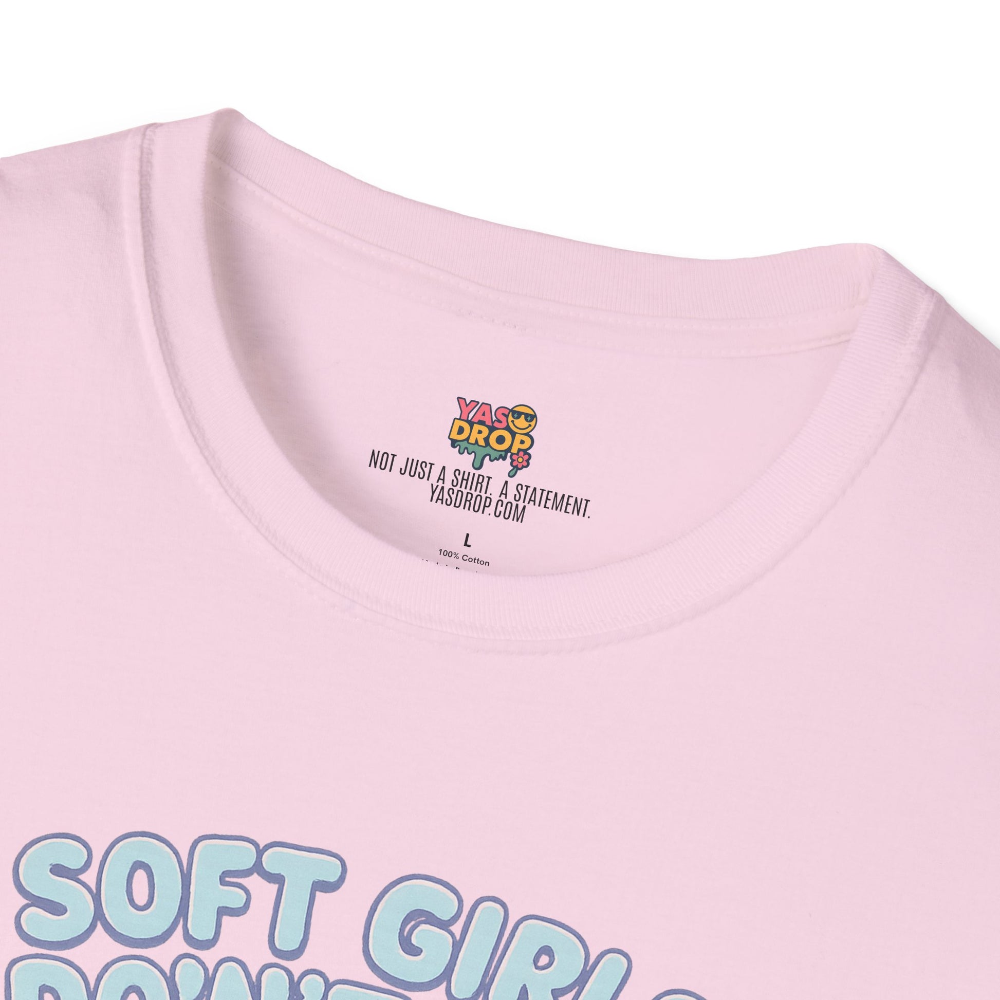 Soft Girls Don’t Cry (They Dissociate) – Pastel Sadcore Tee