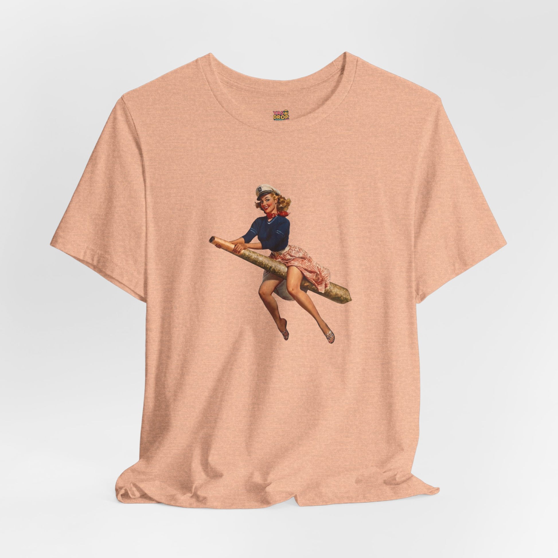 Retro Pin-Up Graphic Tee - Ironic Vintage Streetwear T-Shirt