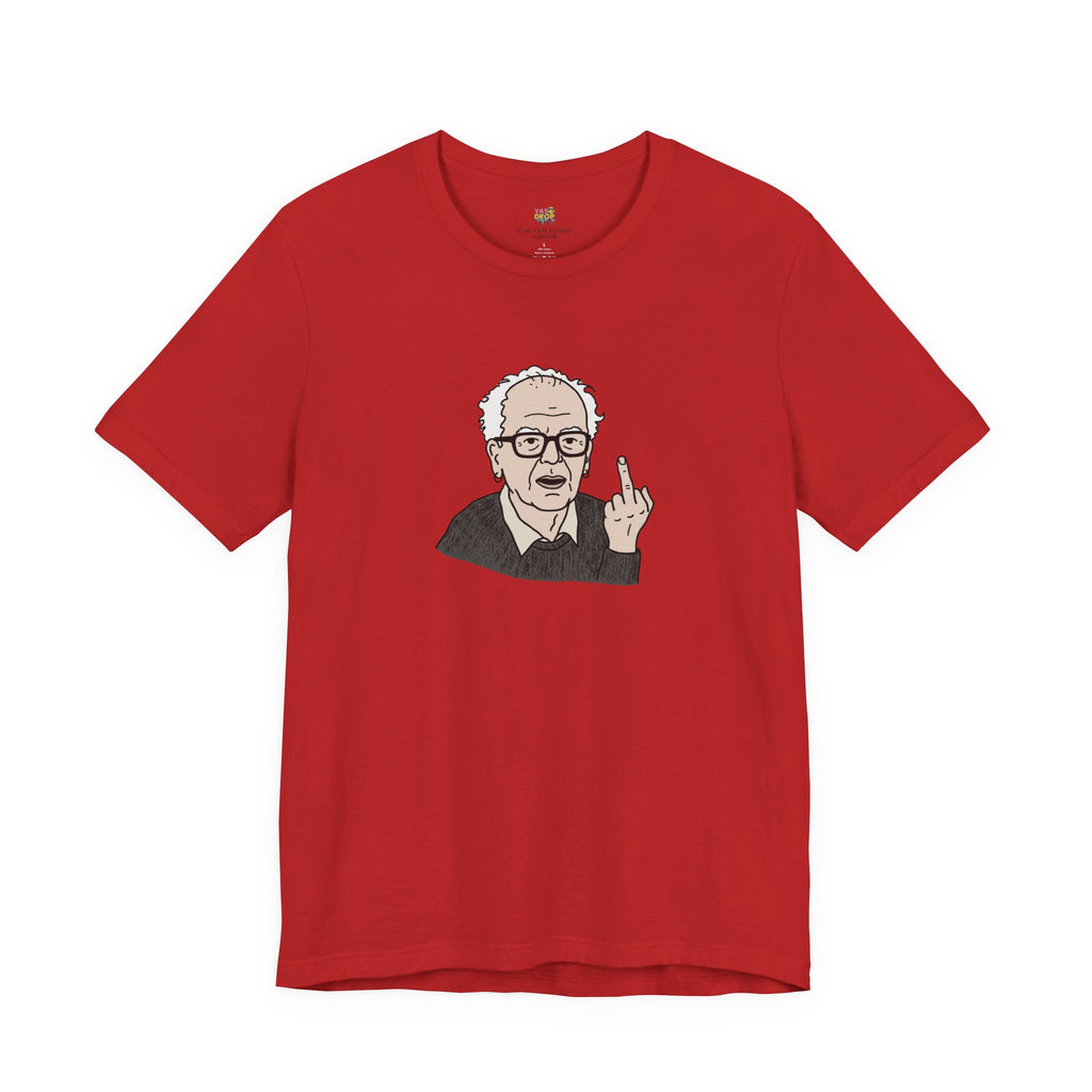 Grumpy Old Man Middle Finger Graphic Tee – Ironic Minimalist Aesthetic Streetwear T-Shirt