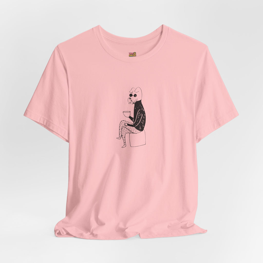 "Unbothered" Minimalist Hipster Dog Graphic Tee – Lofi Aesthetic Streetwear