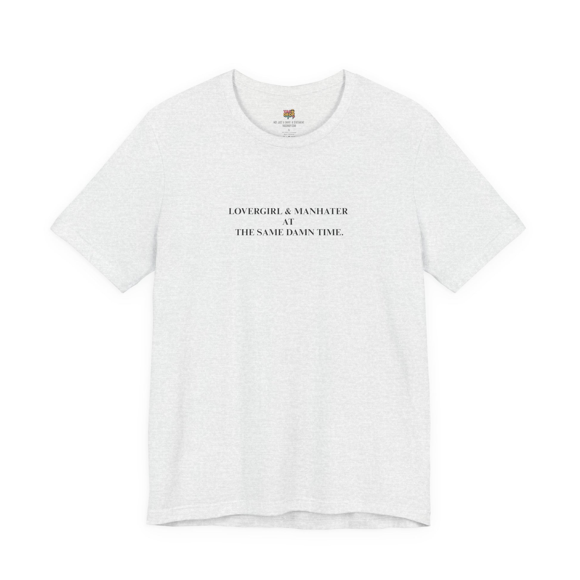 "Lovergirl & Manhater" Ironic Minimalist Graphic Tee