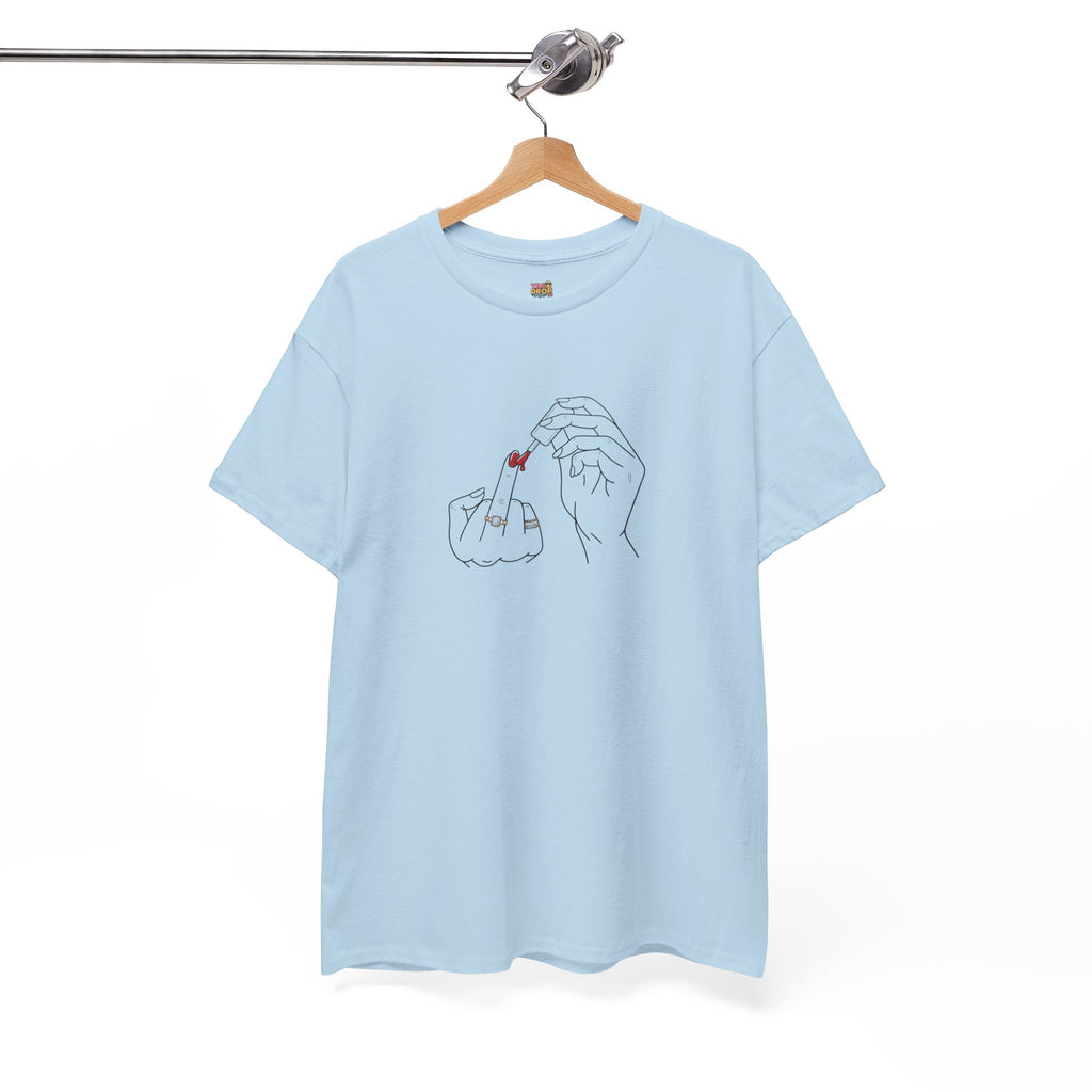 The ‘Don’t Care’ Mani Tee - Middle Finger Slay Queen Vibes