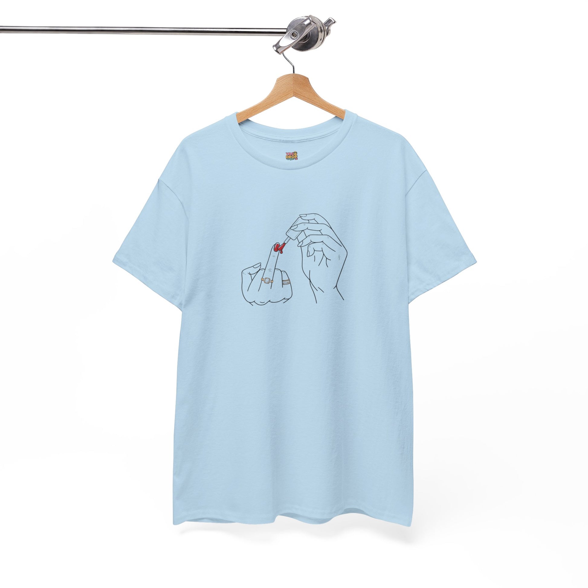 The ‘Don’t Care’ Mani Tee - Middle Finger Slay Queen Vibes