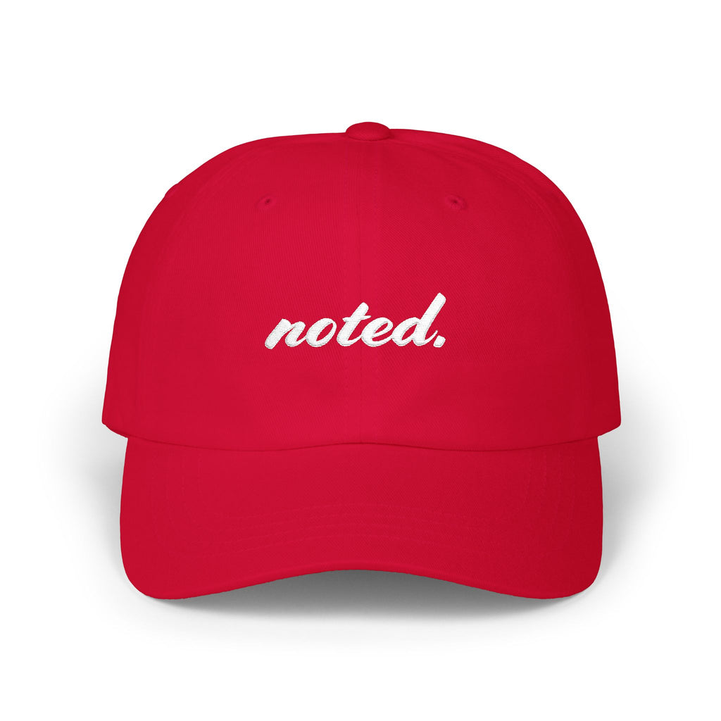 Premium Quality "noted." Embroidered Streetwear Dad Hat
