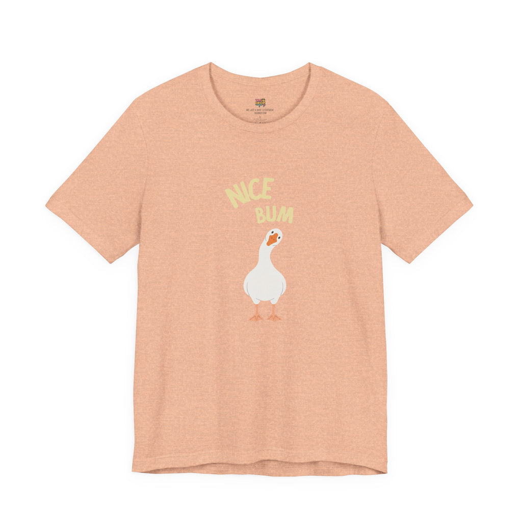 "Nice Bum" Silly Goose Graphic Tee – Ironic Minimalist Streetwear