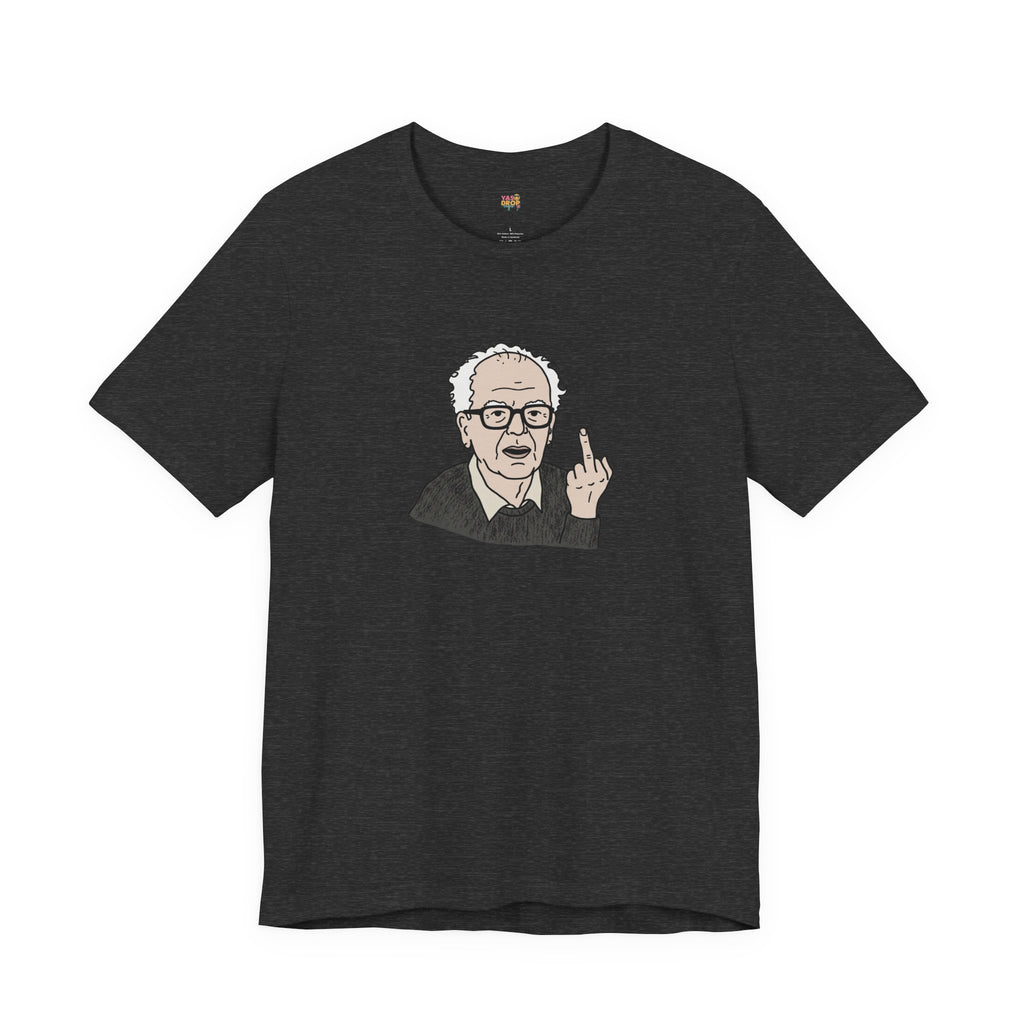 Grumpy Old Man Middle Finger Graphic Tee – Ironic Minimalist Aesthetic Streetwear T-Shirt
