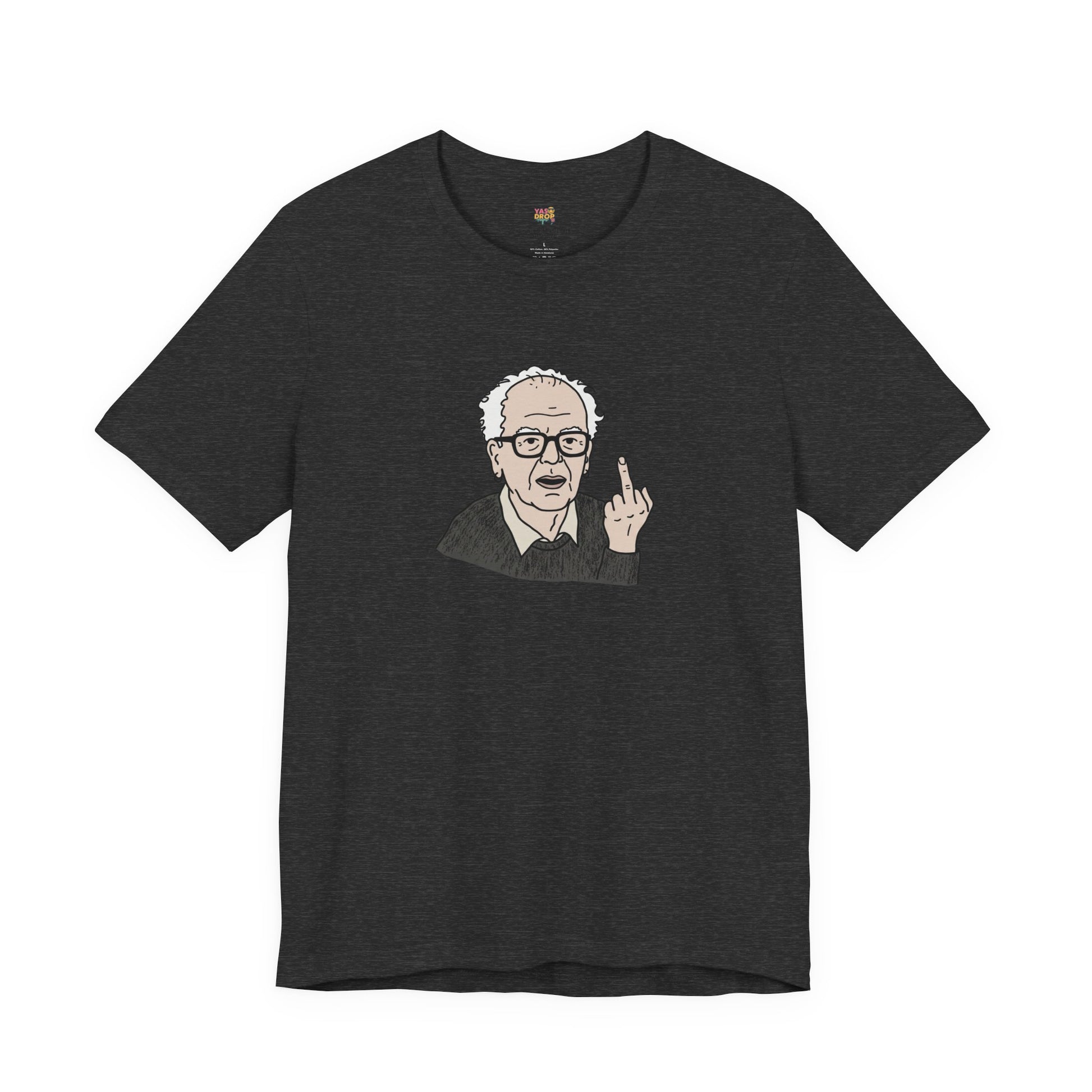 Grumpy Old Man Middle Finger Graphic Tee – Ironic Minimalist Aesthetic Streetwear T-Shirt