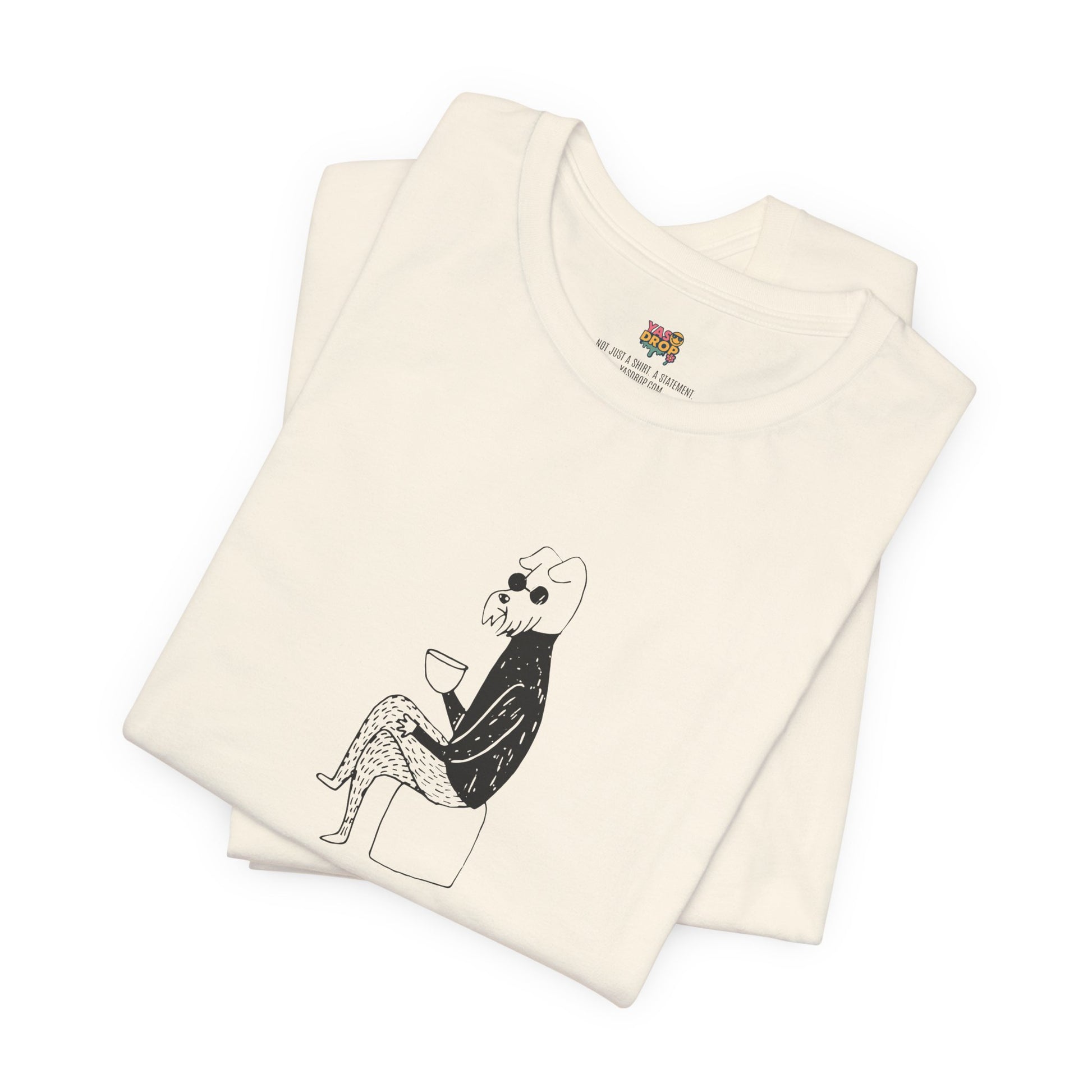 "Unbothered" Minimalist Hipster Dog Graphic Tee – Lofi Aesthetic Streetwear