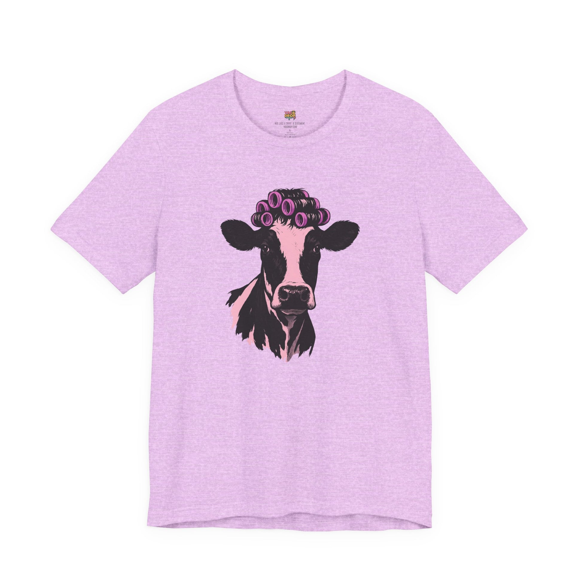 "In My Lane" Cow in Rollers Graphic Tee – Aesthetic Ironic Minimalist Streetwear