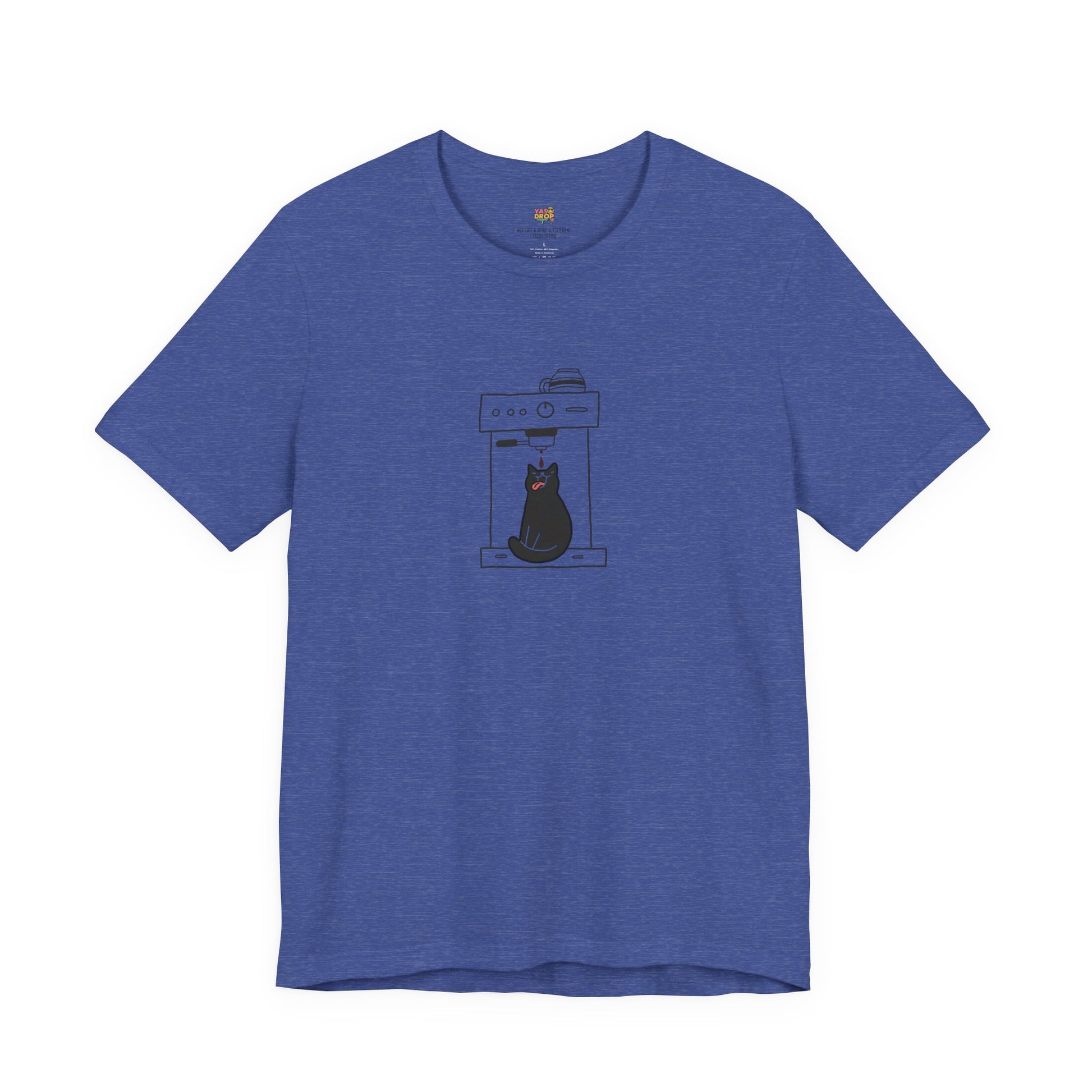 Espresso Cat Graphic Tee – Ironic Minimalist Coffee Streetwear