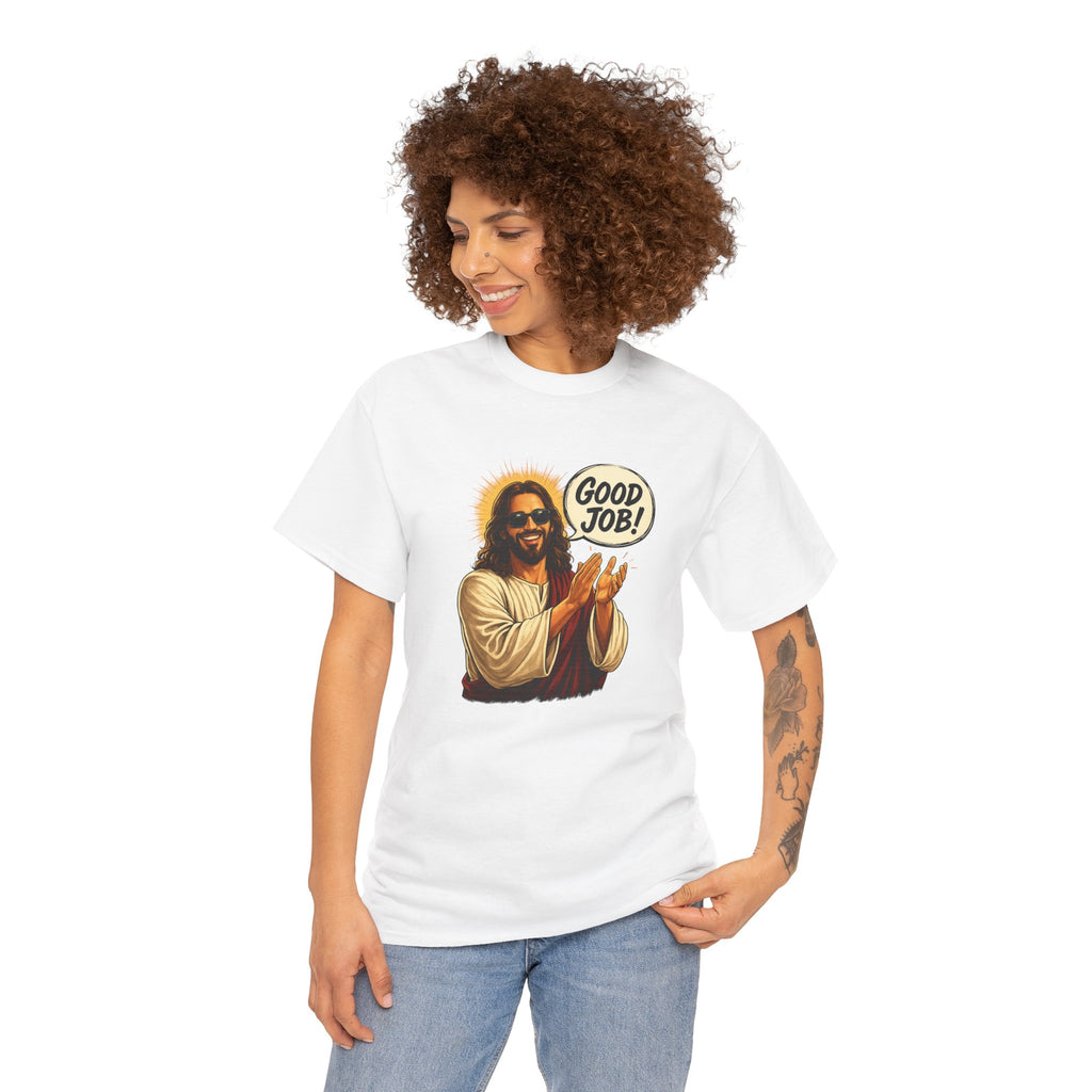 The "Good Job" Savior Graphic Tee – Ironic Streetwear / Retro Aesthetic Unisex Shirt
