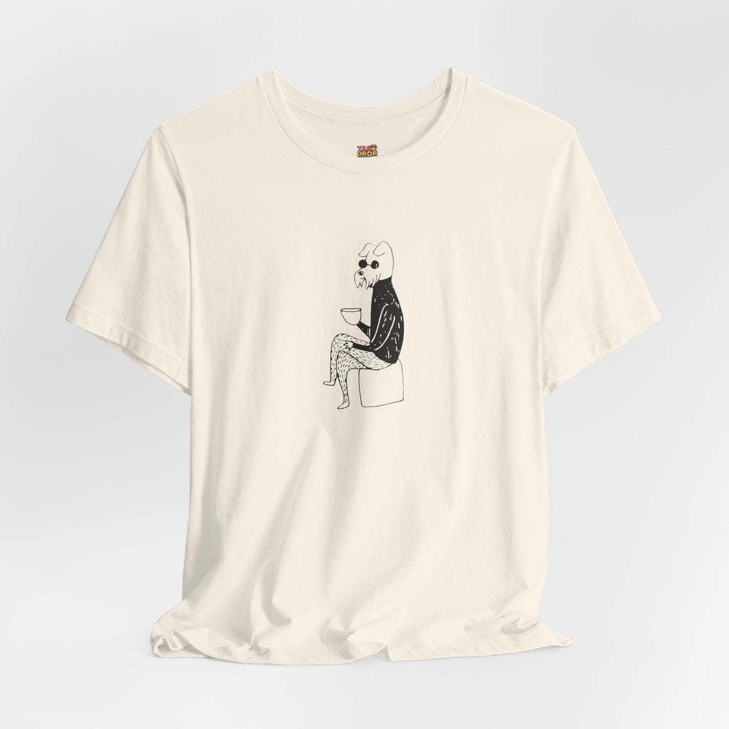 "Unbothered" Minimalist Hipster Dog Graphic Tee – Lofi Aesthetic Streetwear