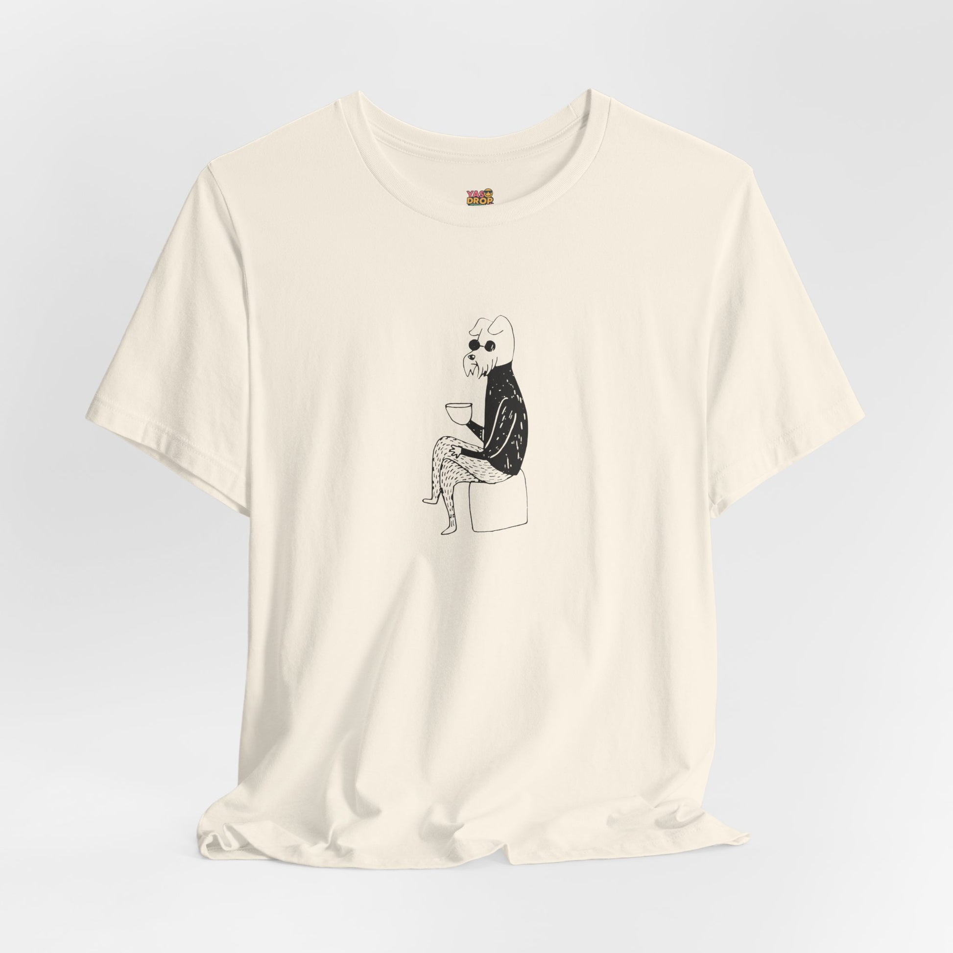 "Unbothered" Minimalist Hipster Dog Graphic Tee – Lofi Aesthetic Streetwear