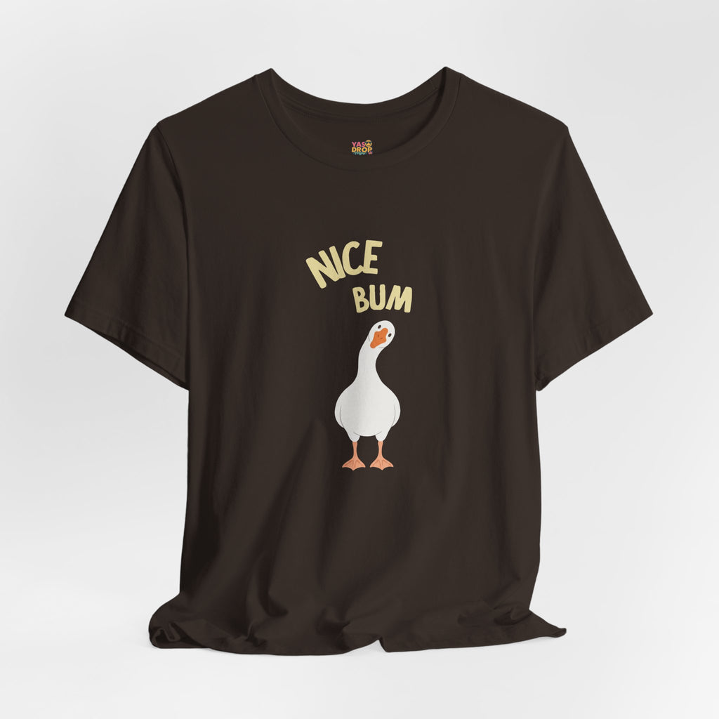 "Nice Bum" Silly Goose Graphic Tee – Ironic Minimalist Streetwear