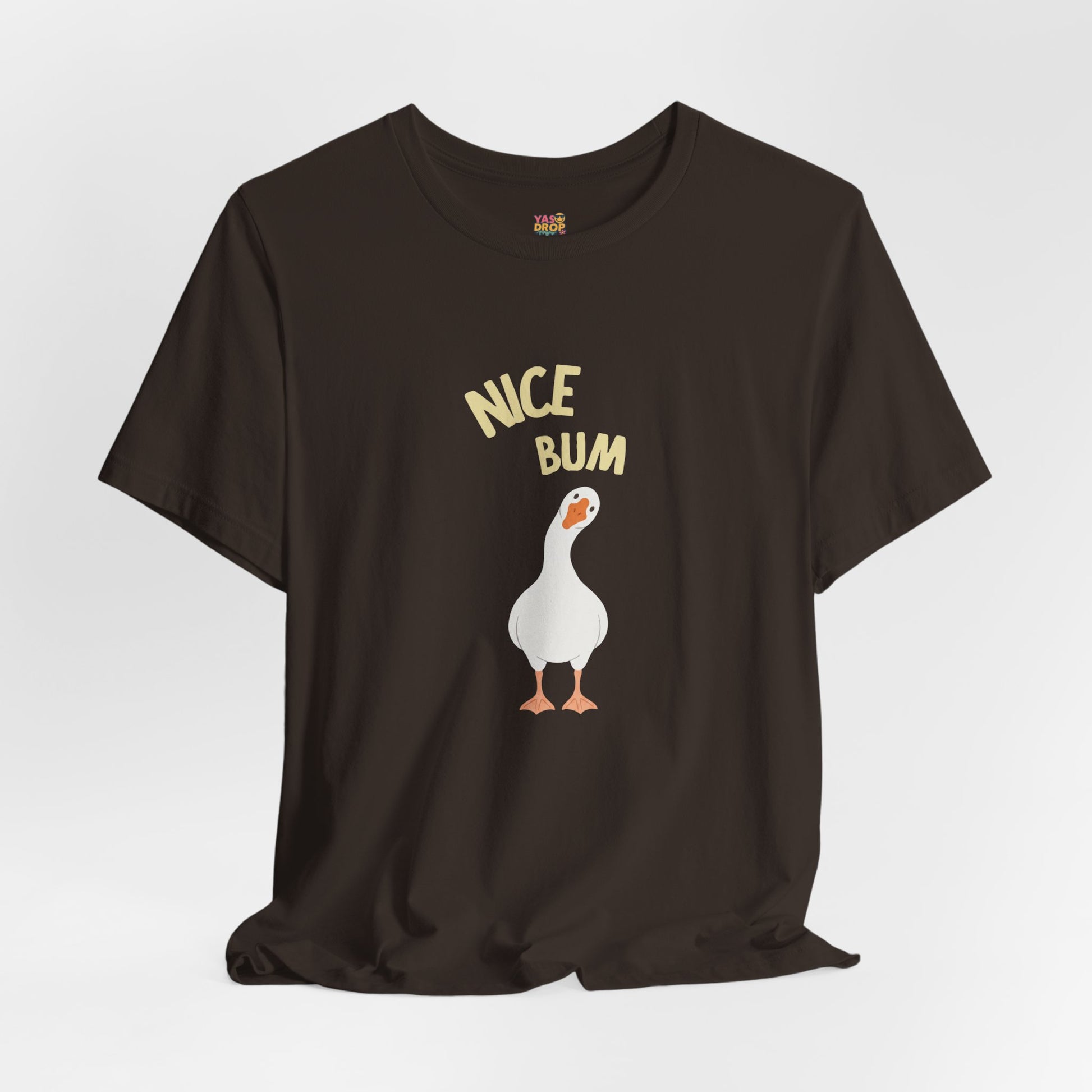 "Nice Bum" Silly Goose Graphic Tee – Ironic Minimalist Streetwear