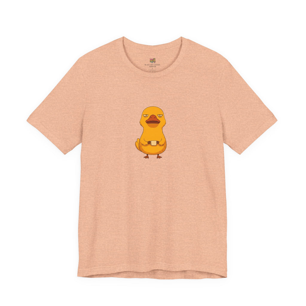 Unamused Coffee Duck Graphic Tee – Ironic Minimalist Streetwear