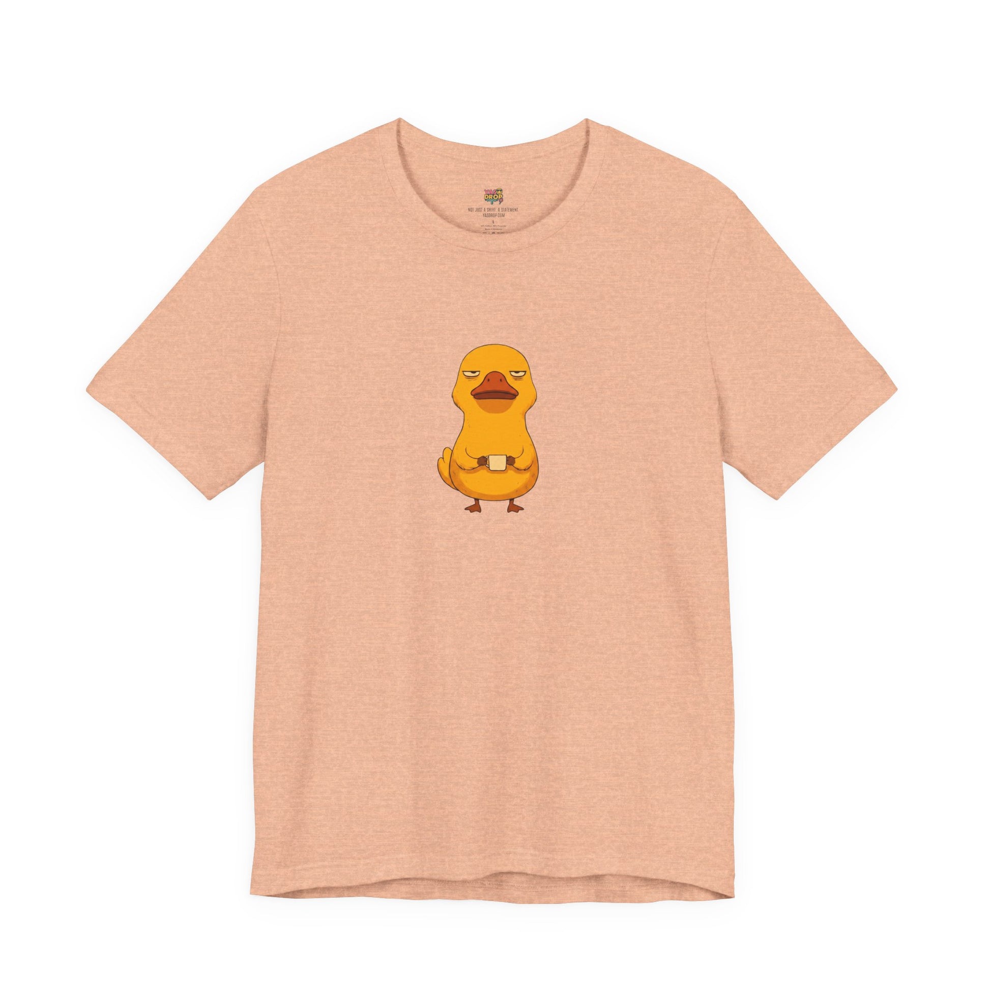 Unamused Coffee Duck Graphic Tee – Ironic Minimalist Streetwear