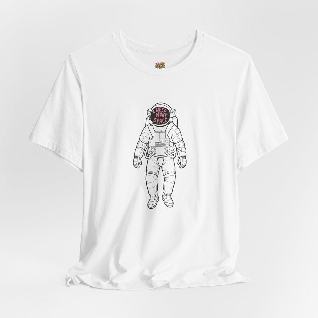 "I Need More Space" Astronaut Graphic Tee – Y2K Retro Streetwear T-Shirt
