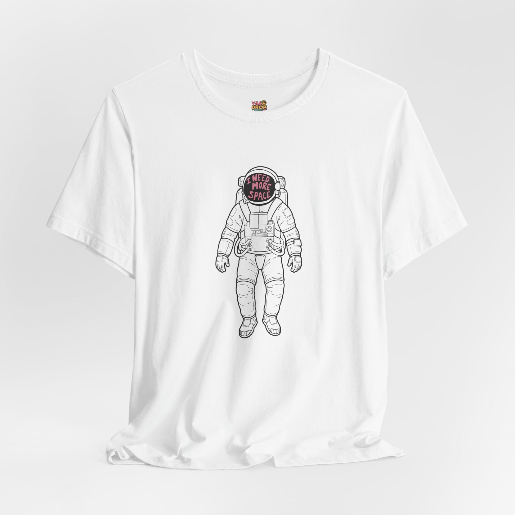 "I Need More Space" Astronaut Graphic Tee – Y2K Retro Streetwear T-Shirt