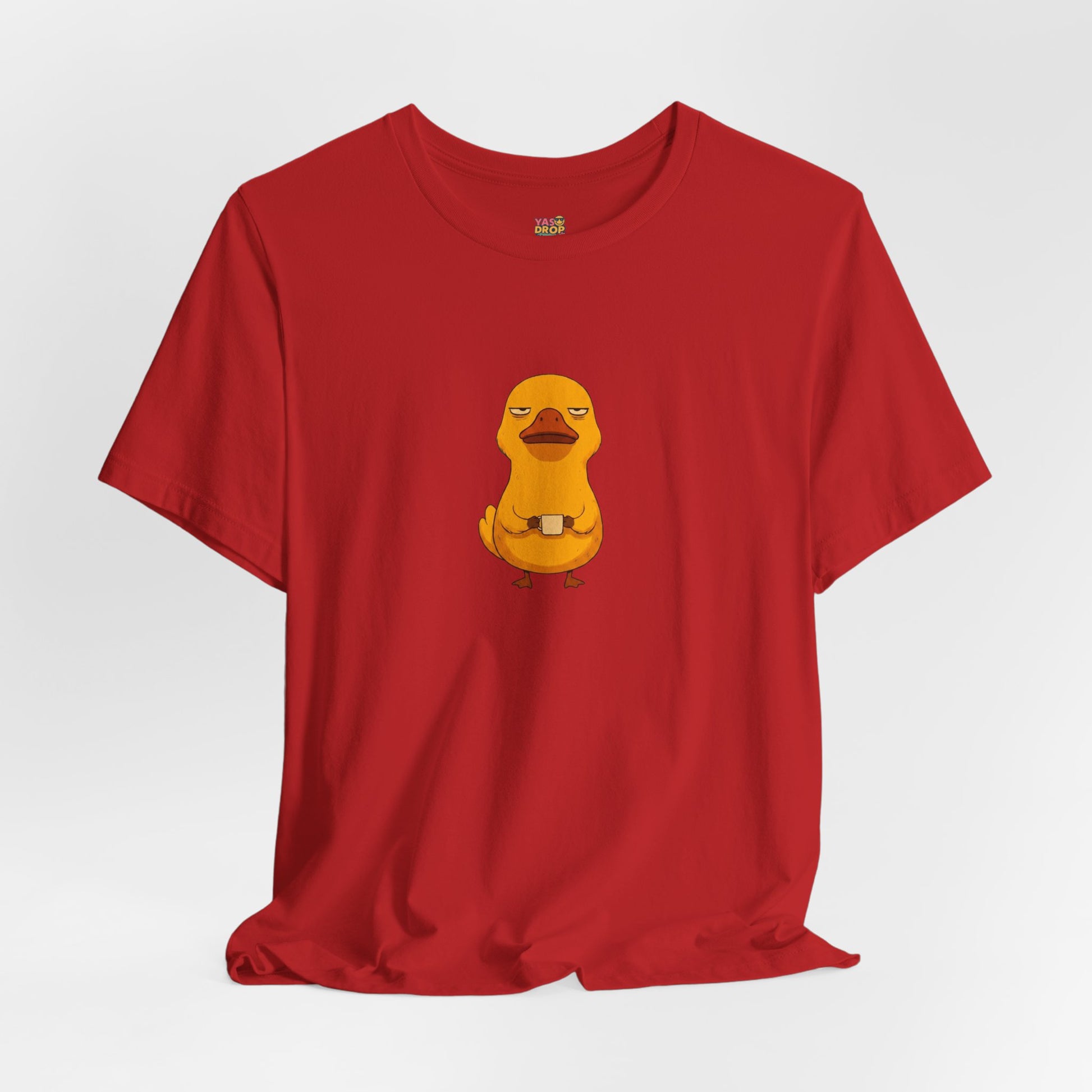 Unamused Coffee Duck Graphic Tee – Ironic Minimalist Streetwear