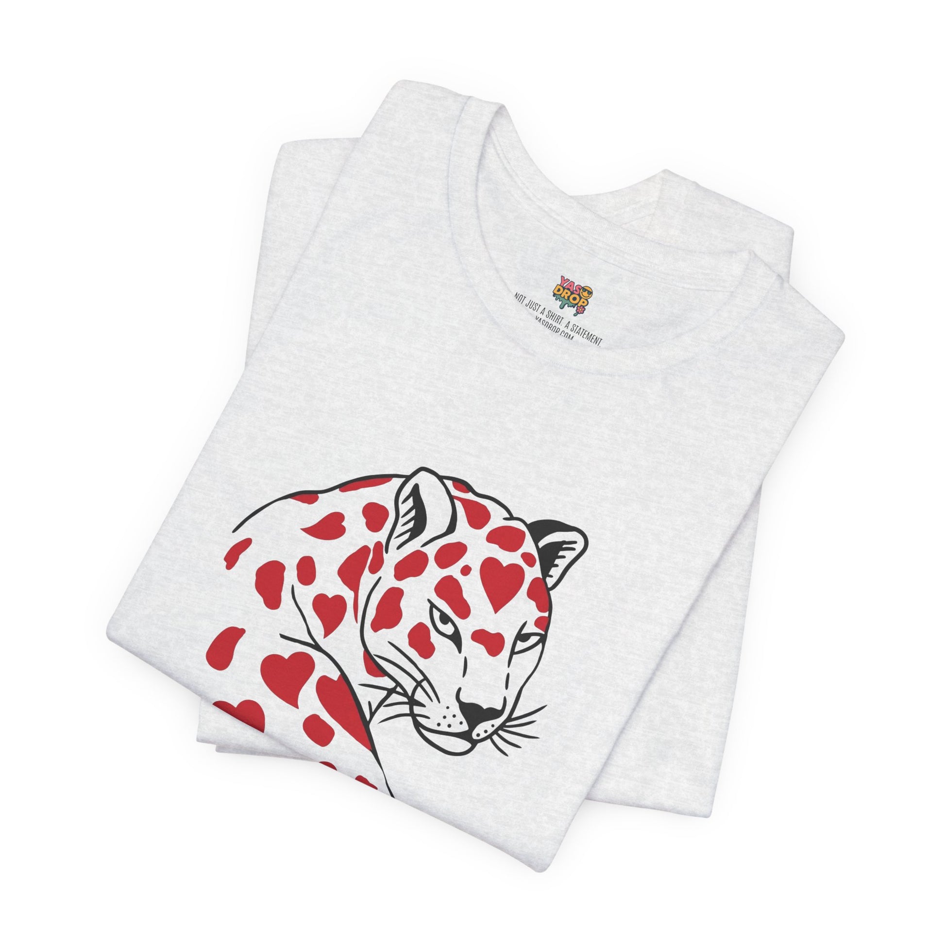 Heart Spot Leopard Graphic Tee - Aesthetic Indie Streetwear T-Shirt