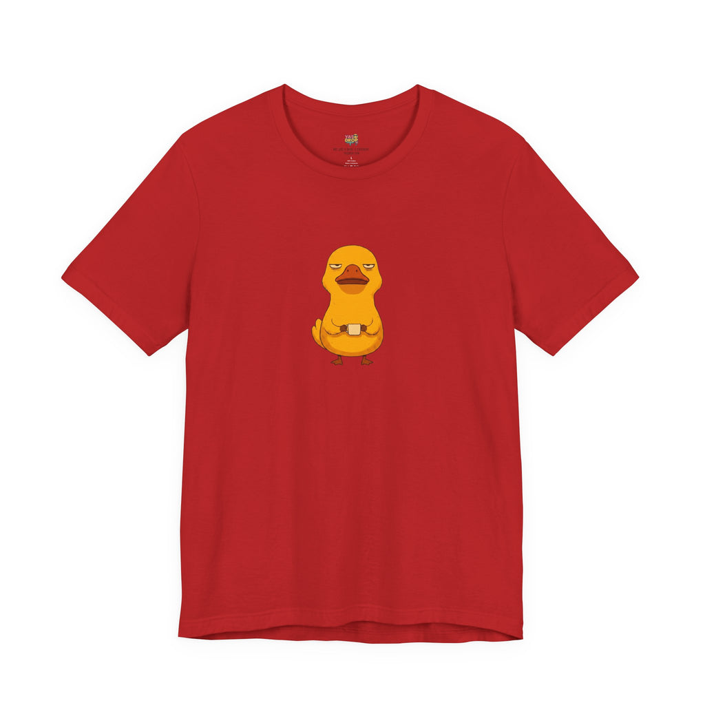 Unamused Coffee Duck Graphic Tee – Ironic Minimalist Streetwear