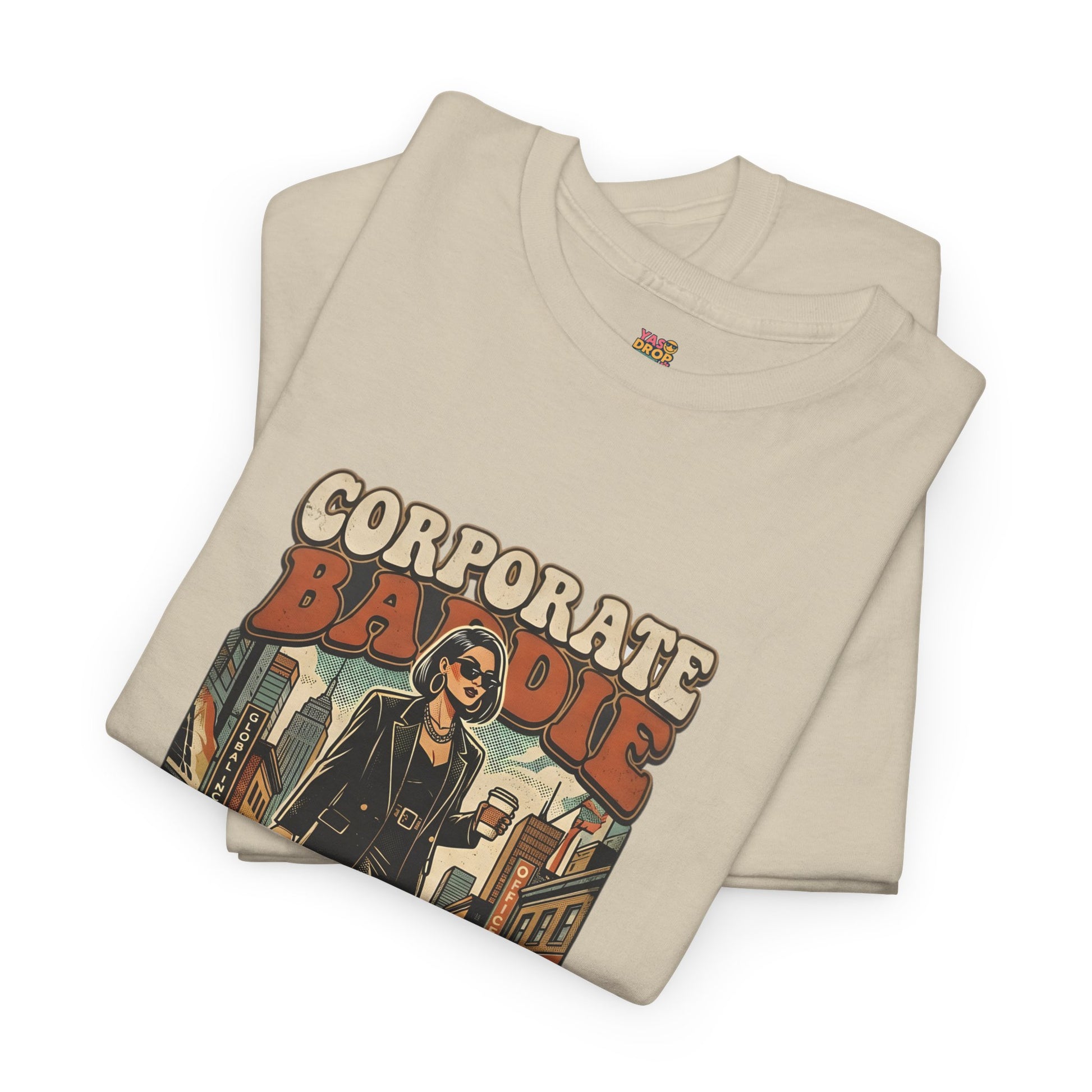 Corporate Baddie Vintage Graphic Tee - Ironic Office Aesthetic T-Shirt