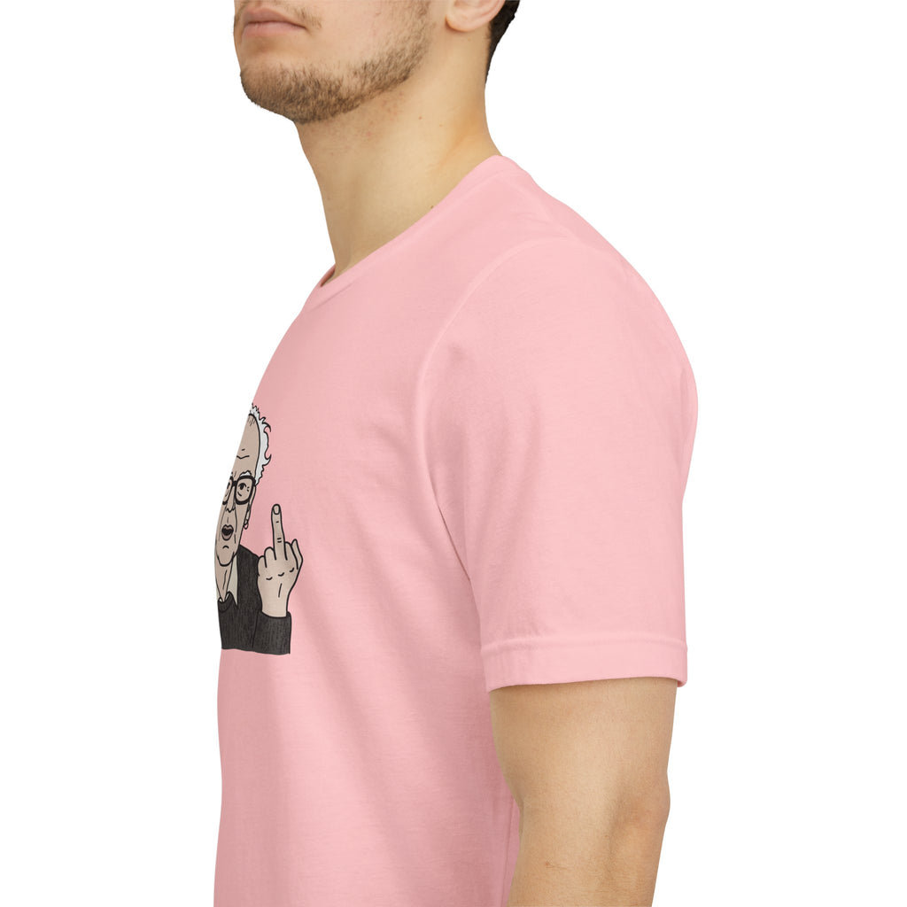 Grumpy Old Man Middle Finger Graphic Tee – Ironic Minimalist Aesthetic Streetwear T-Shirt