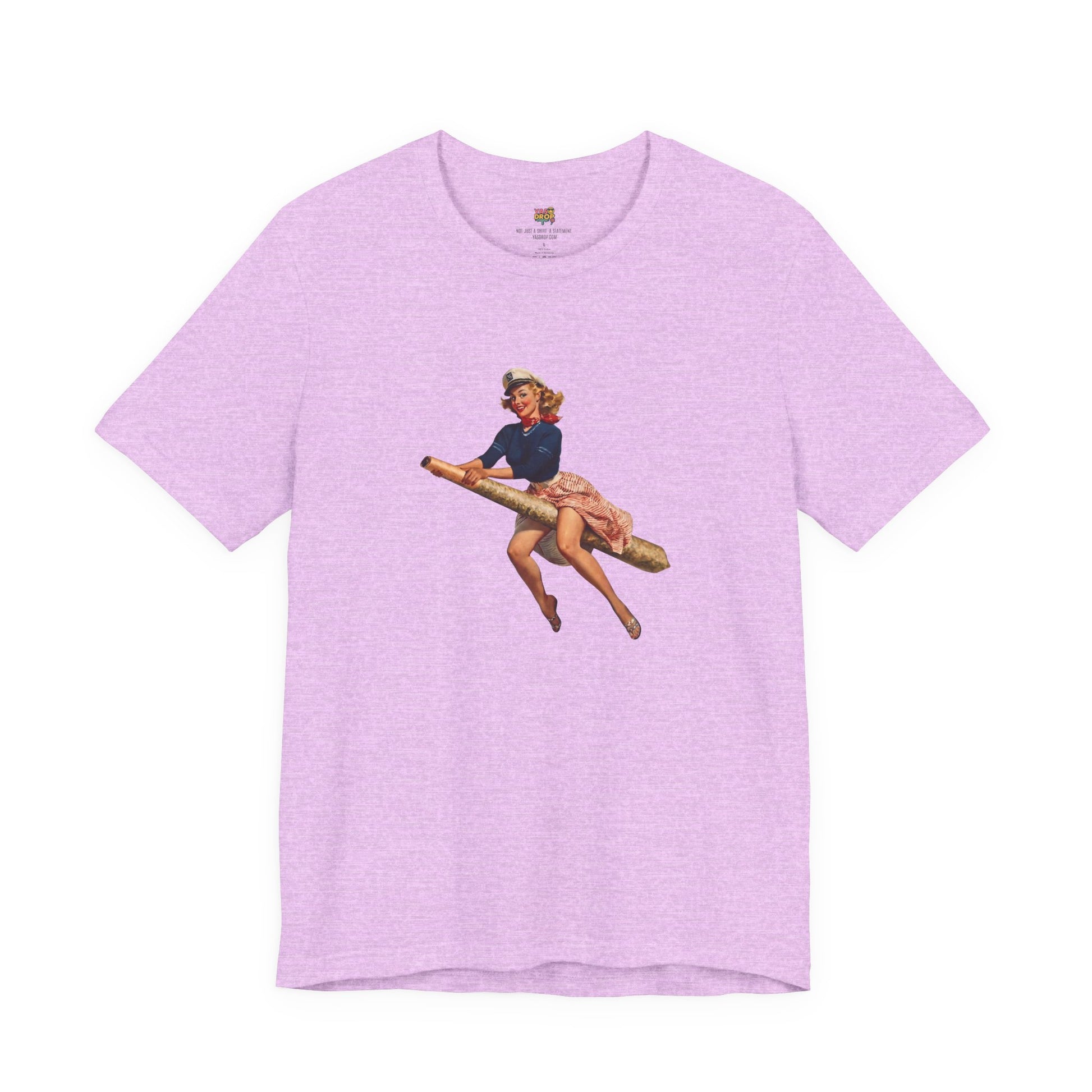 Retro Pin-Up Graphic Tee - Ironic Vintage Streetwear T-Shirt