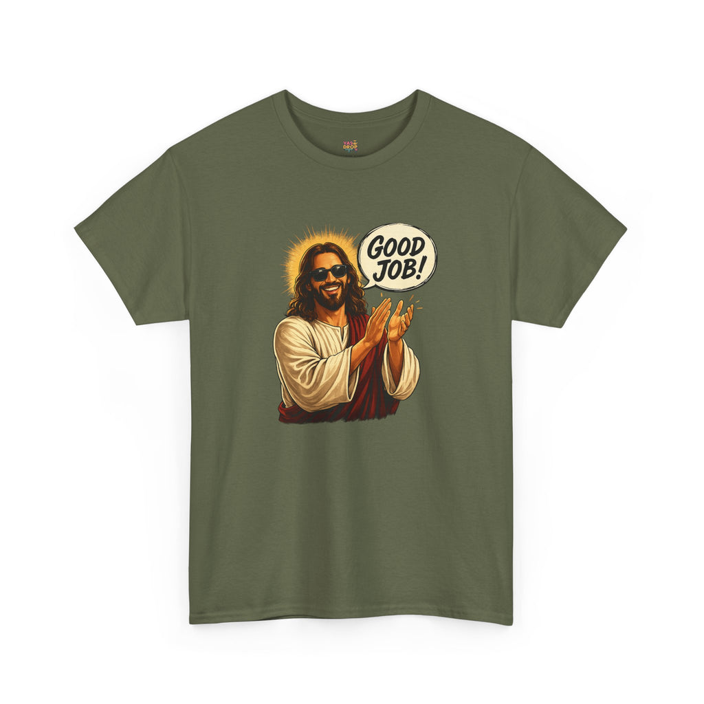 The "Good Job" Savior Graphic Tee – Ironic Streetwear / Retro Aesthetic Unisex Shirt