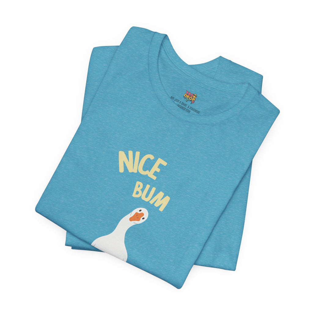 "Nice Bum" Silly Goose Graphic Tee – Ironic Minimalist Streetwear