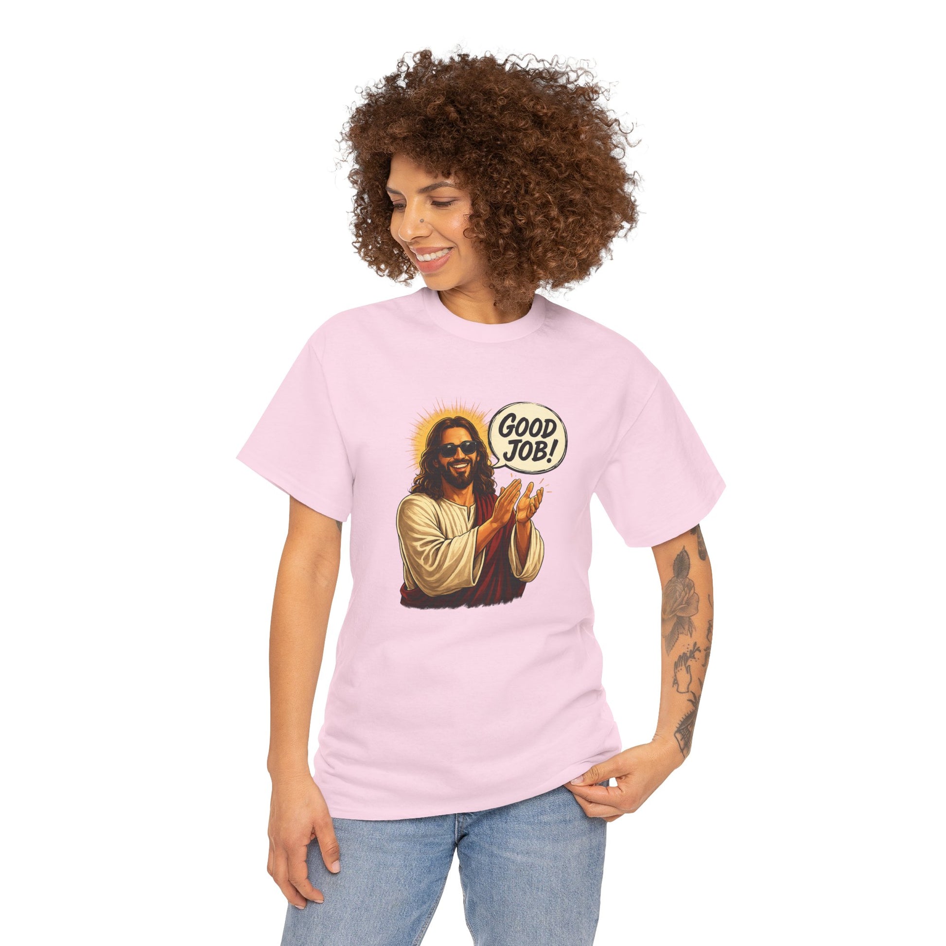 The "Good Job" Savior Graphic Tee – Ironic Streetwear / Retro Aesthetic Unisex Shirt